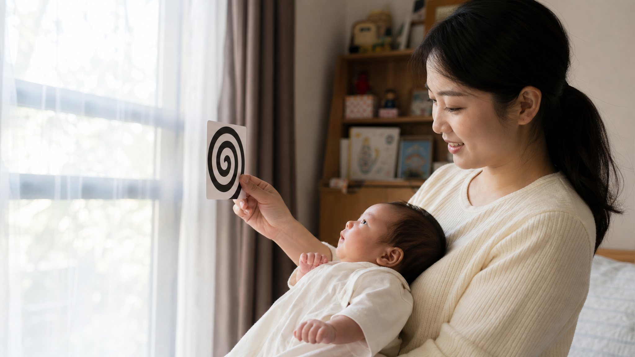 A warm and realistic photo of a Chinese mother and