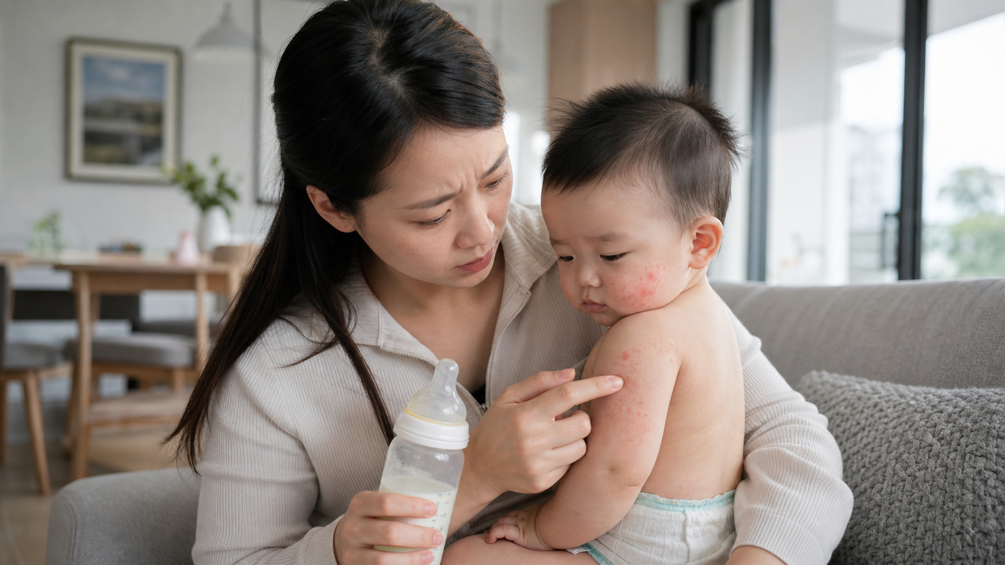 A hyper-realistic photo of a young Chinese mother
