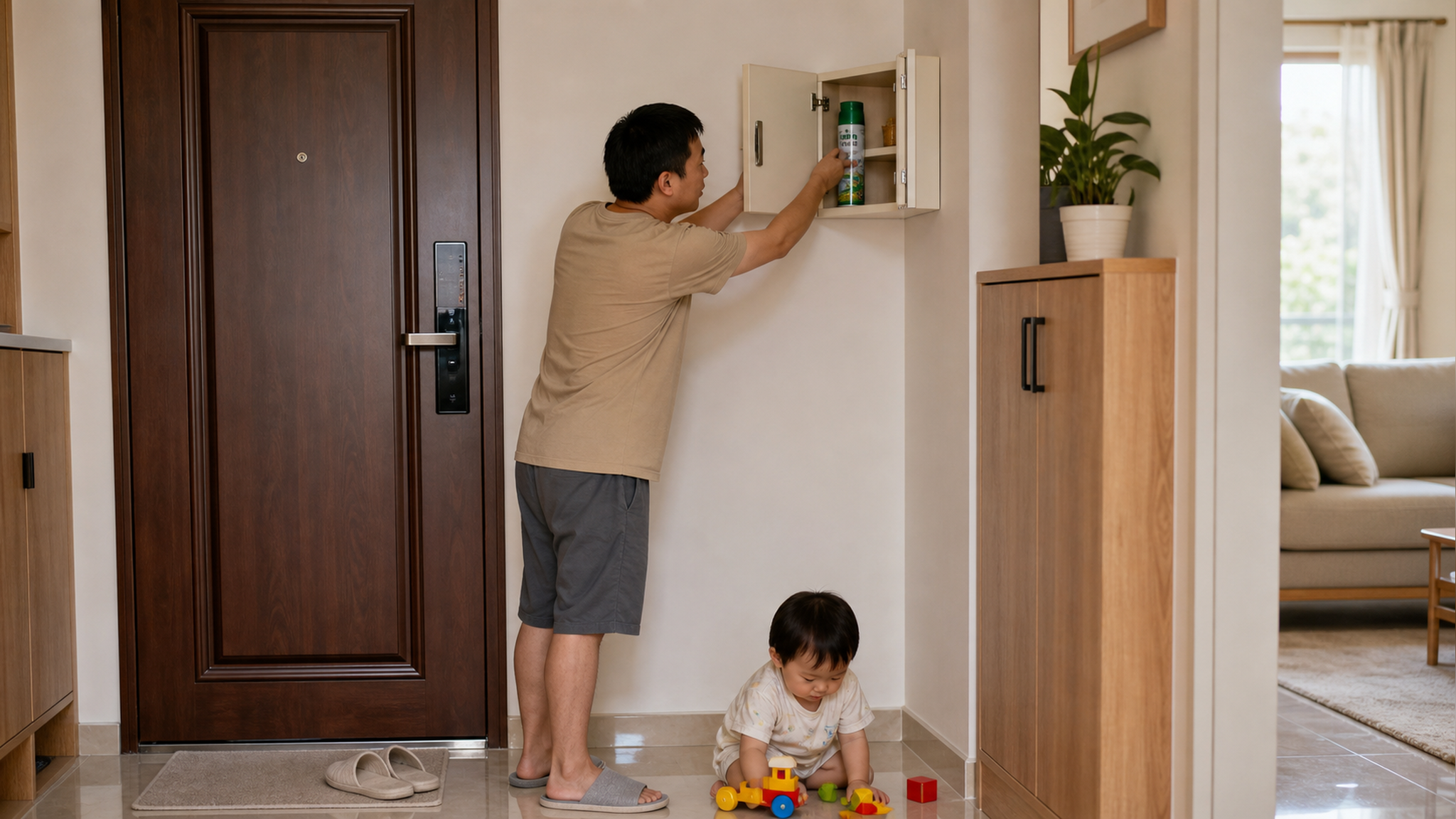A realistic photography of a modern Chinese home e