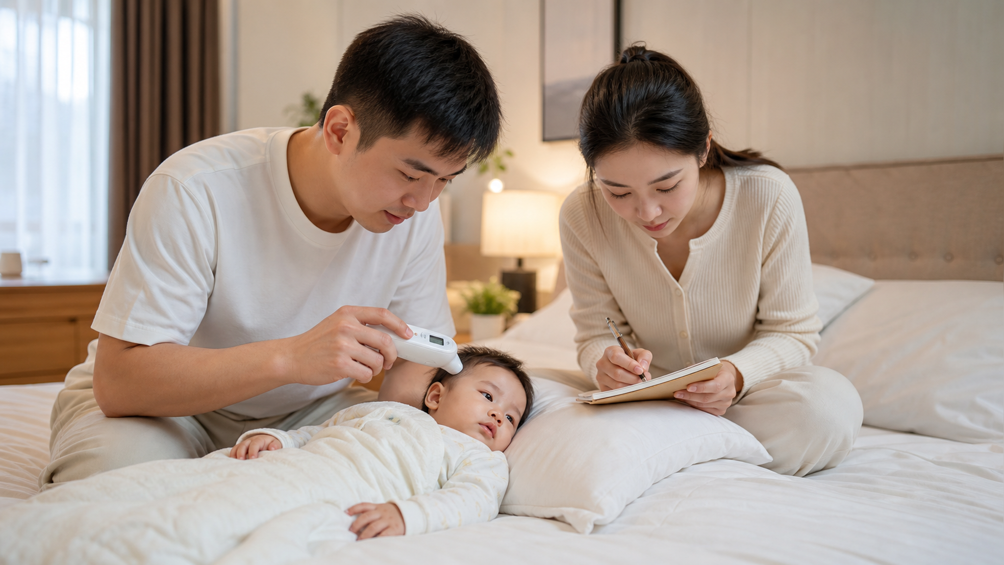 孩子发烧别慌！三步自测决定是否去医院