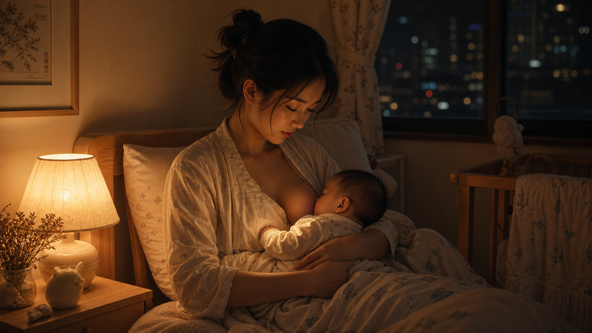 半夜宝宝哭闹下奶慢？四步解决哺乳焦虑