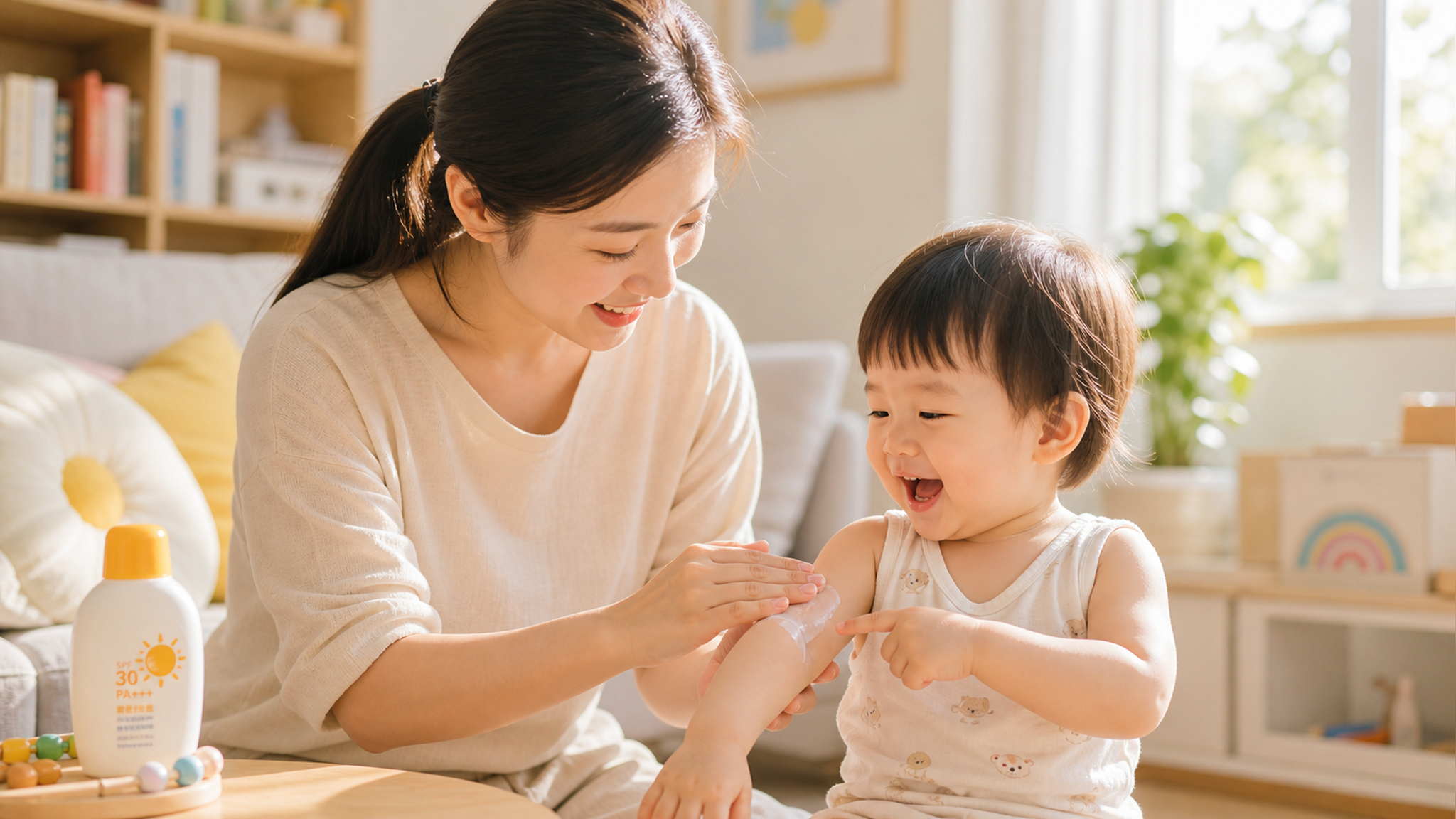 涂防晒就爆哭？30秒搞定高敏感宝宝
