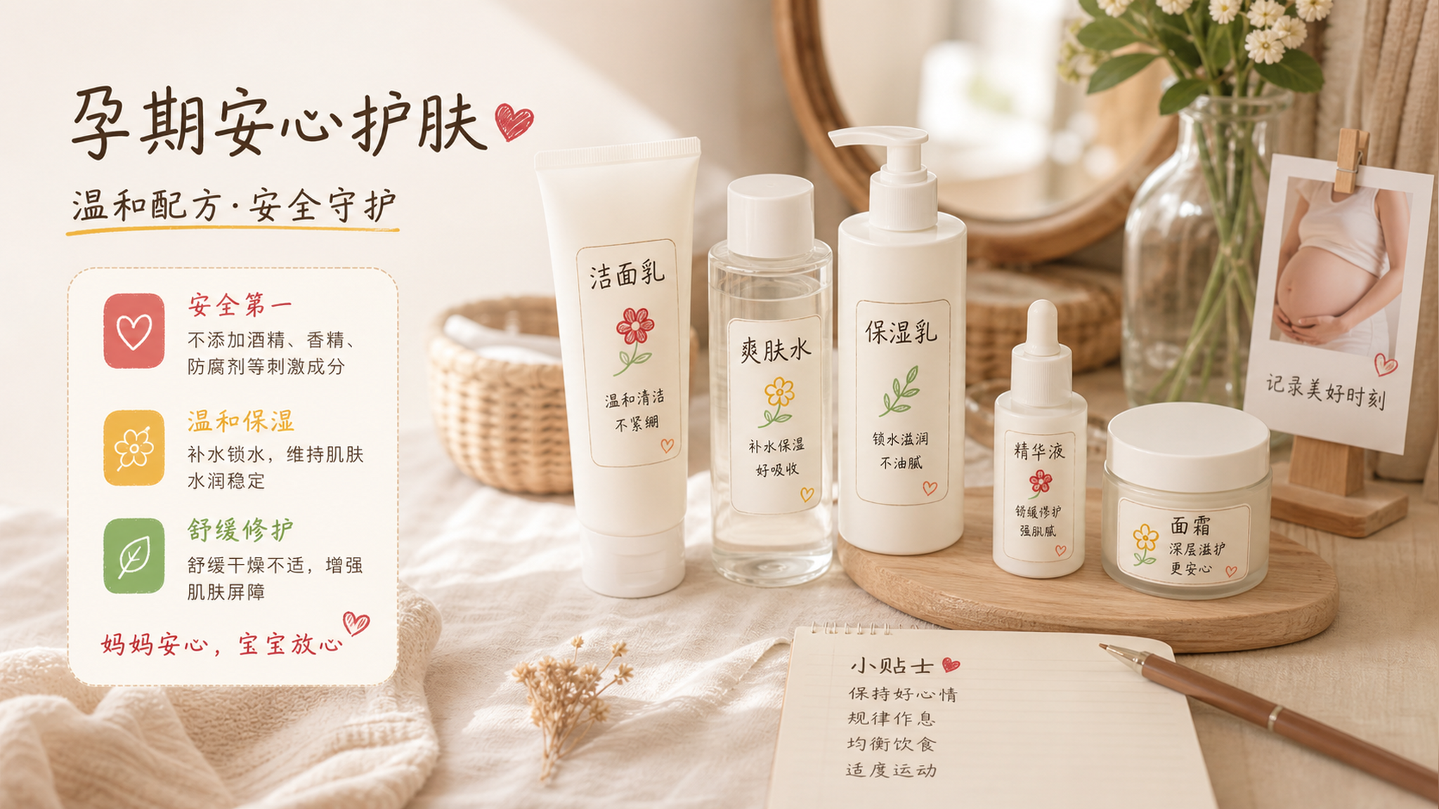 刚测出怀孕护肤品全扔？三步教你避坑
