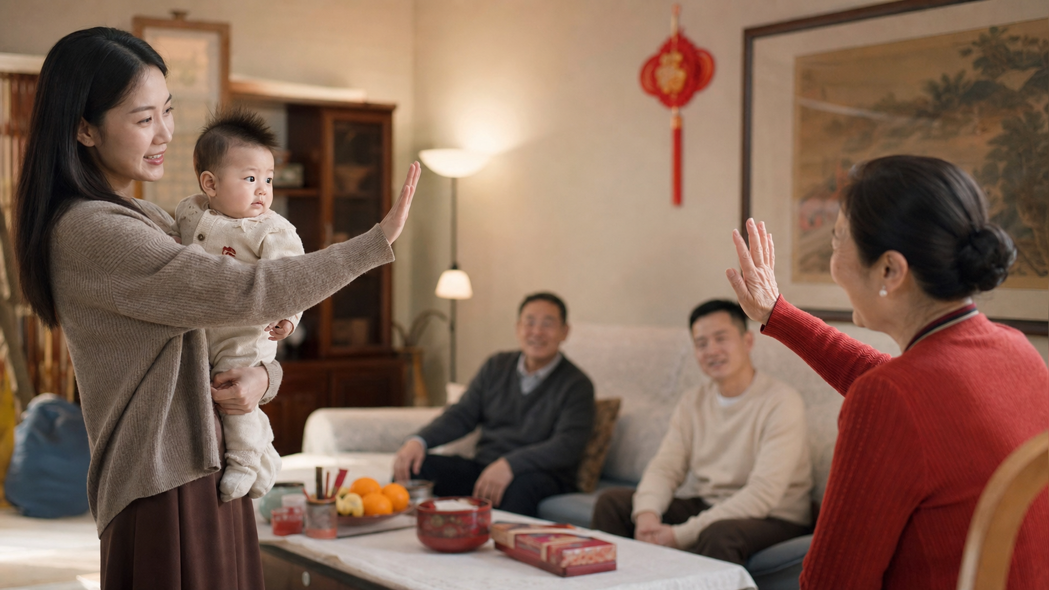 亲戚探娃总乱喂？高情商妈妈一招化解