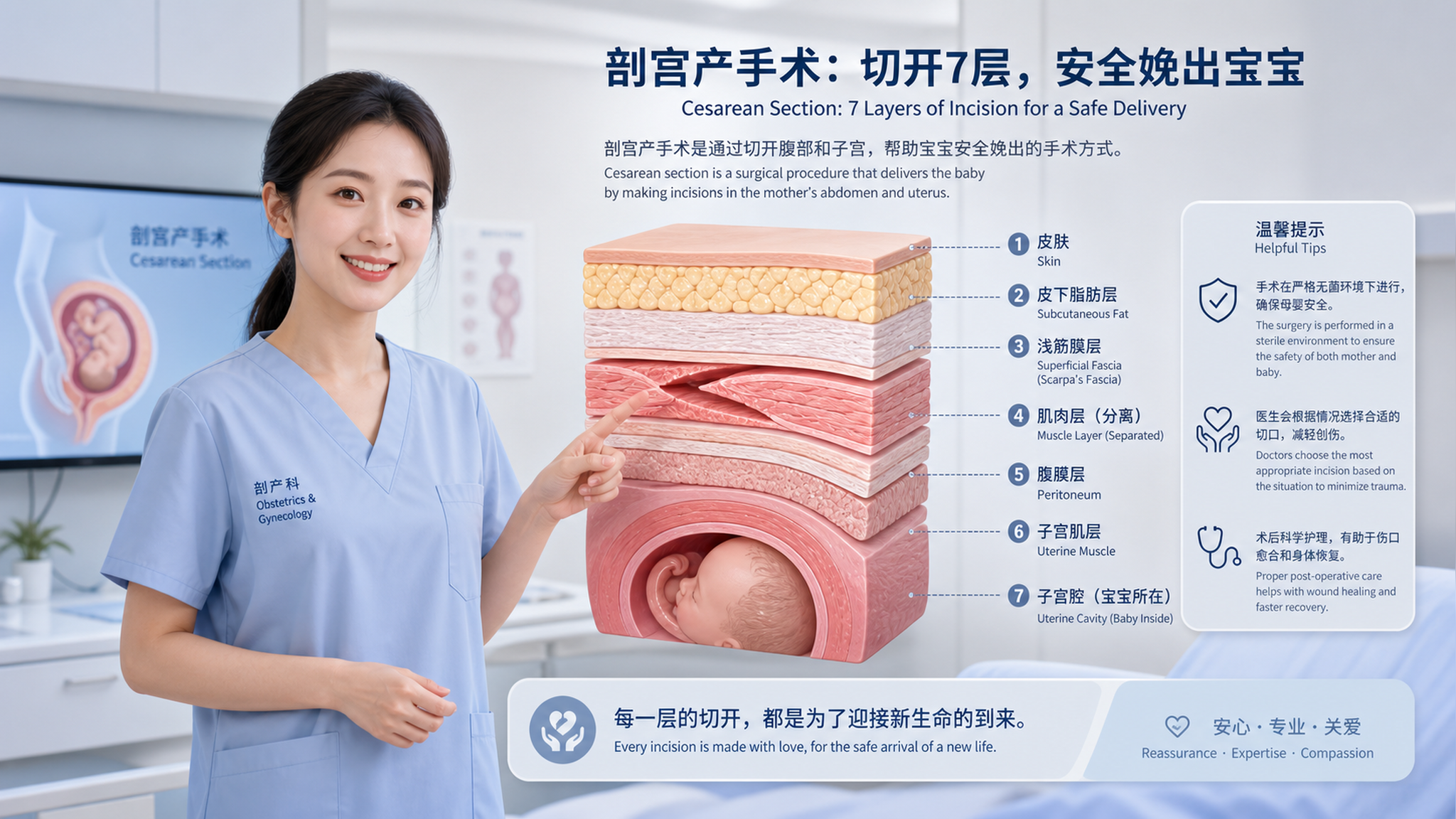 怕剖宫产？把手术切口拆开给你看就懂了