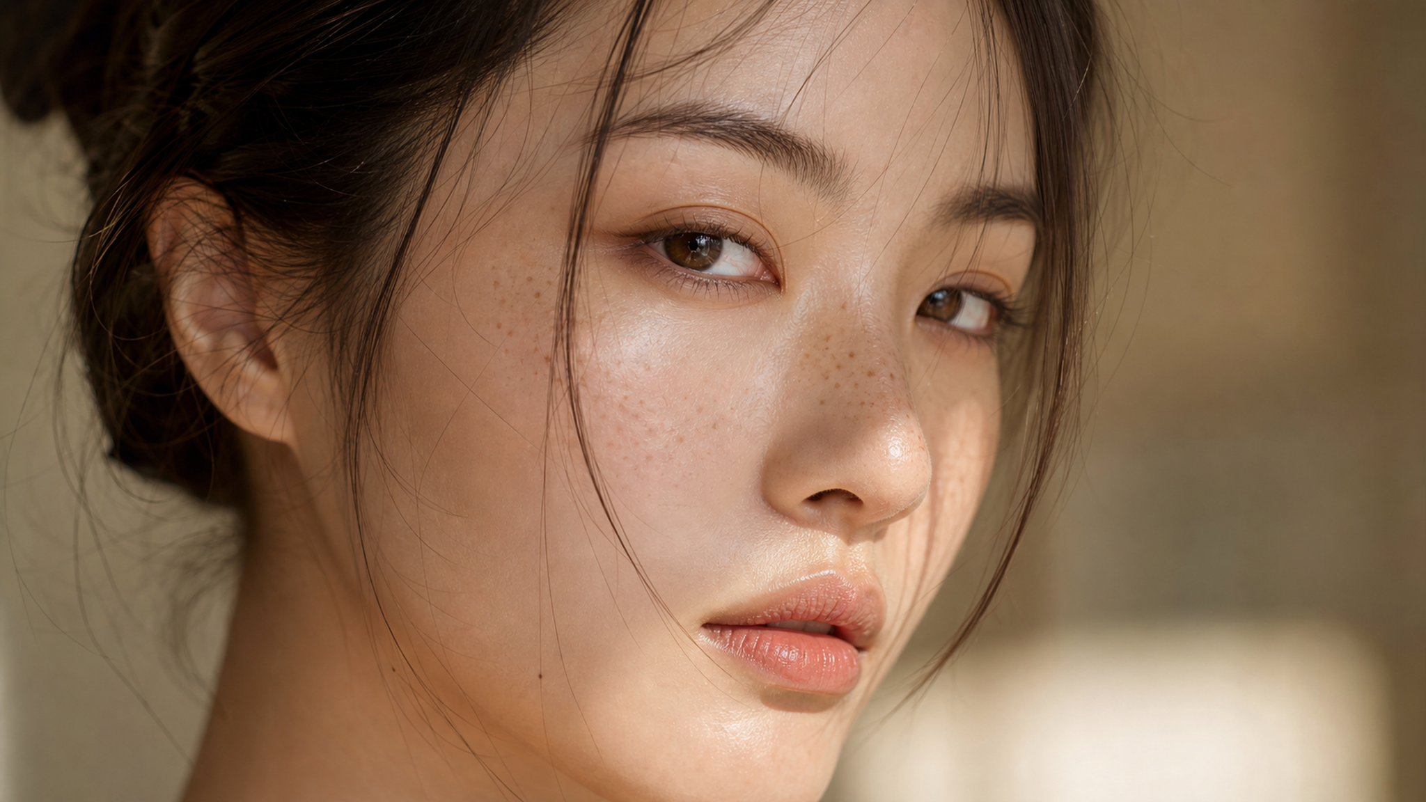 A highly detailed macro beauty photography of a yo