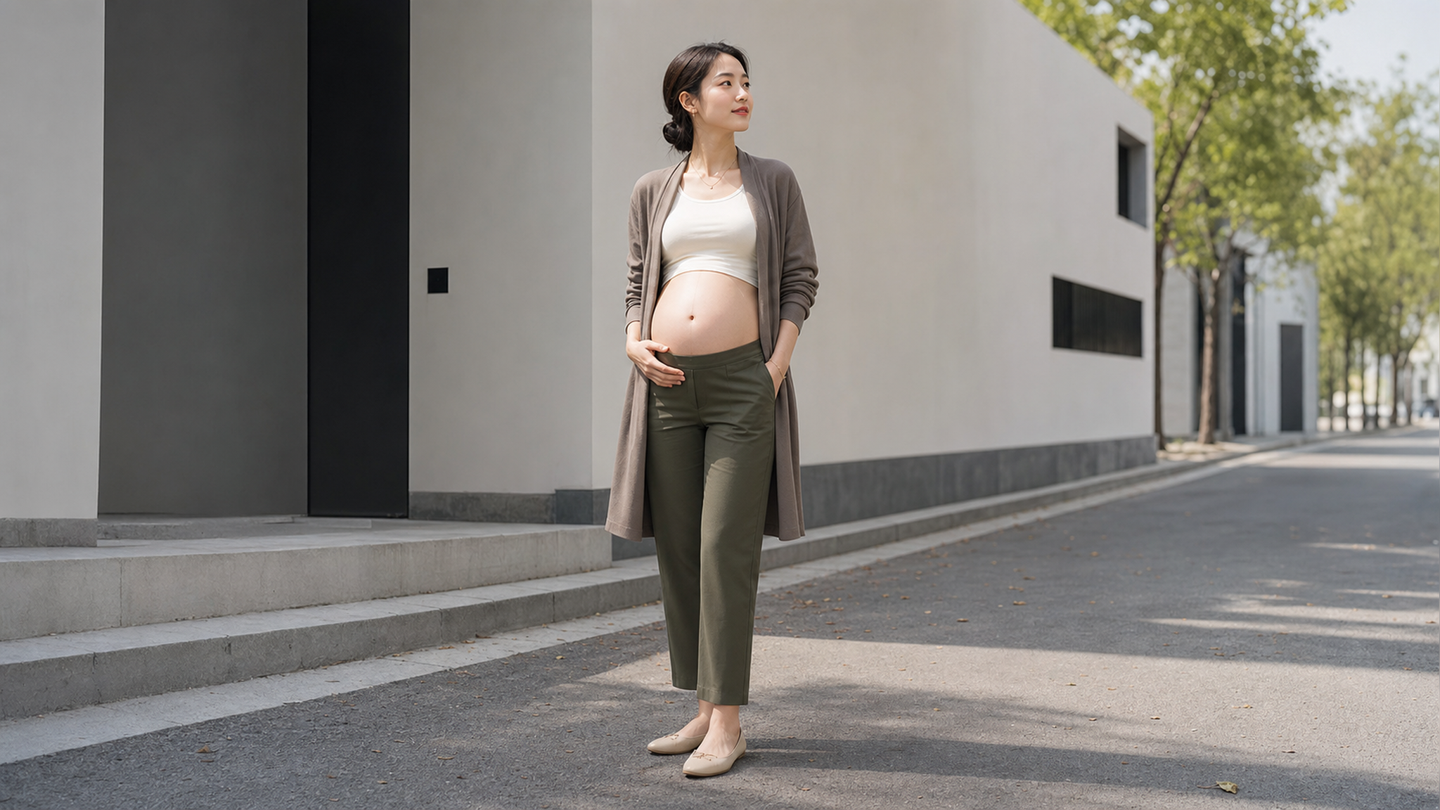 小个子孕妈显高5cm的穿搭公式