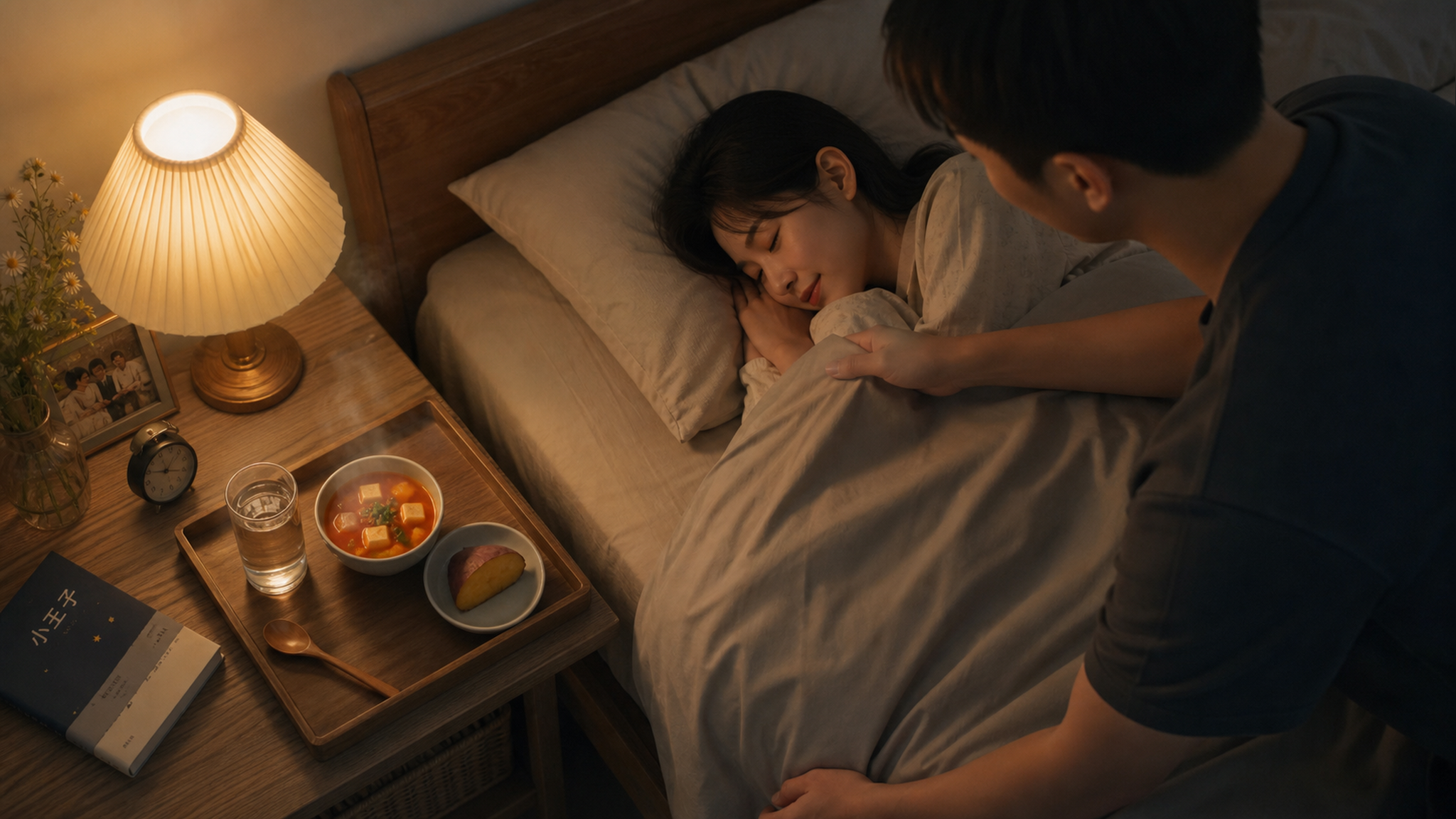 半夜喂奶又饿又渴？老公这样端托盘才对