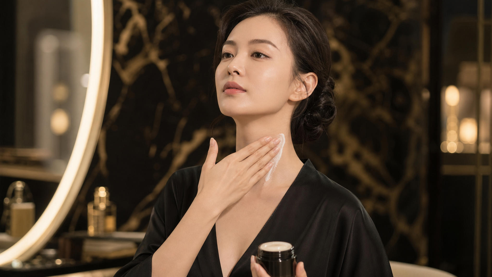 脸再嫩也白搭？女星无痕天鹅颈养成法