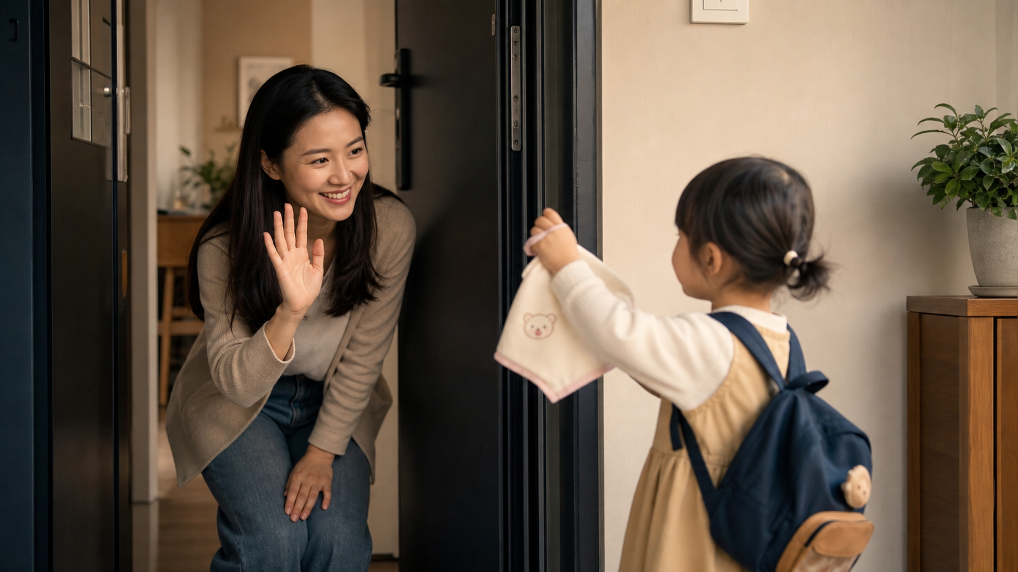 A warm and realistic photography of a young Chines