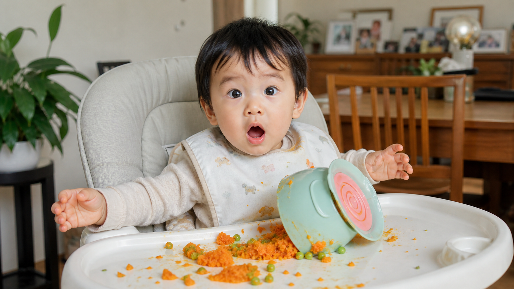 宝宝辅食碗总被打翻？这几招选对不踩坑