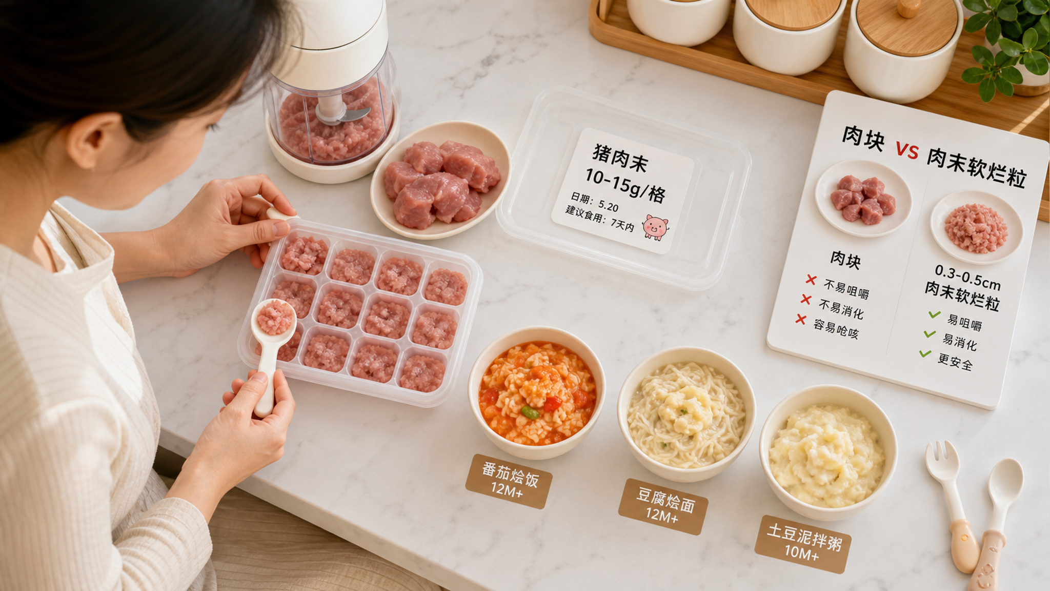 立秋前一周，1-2岁拒肉逆转法：软烂粒一冻搞定