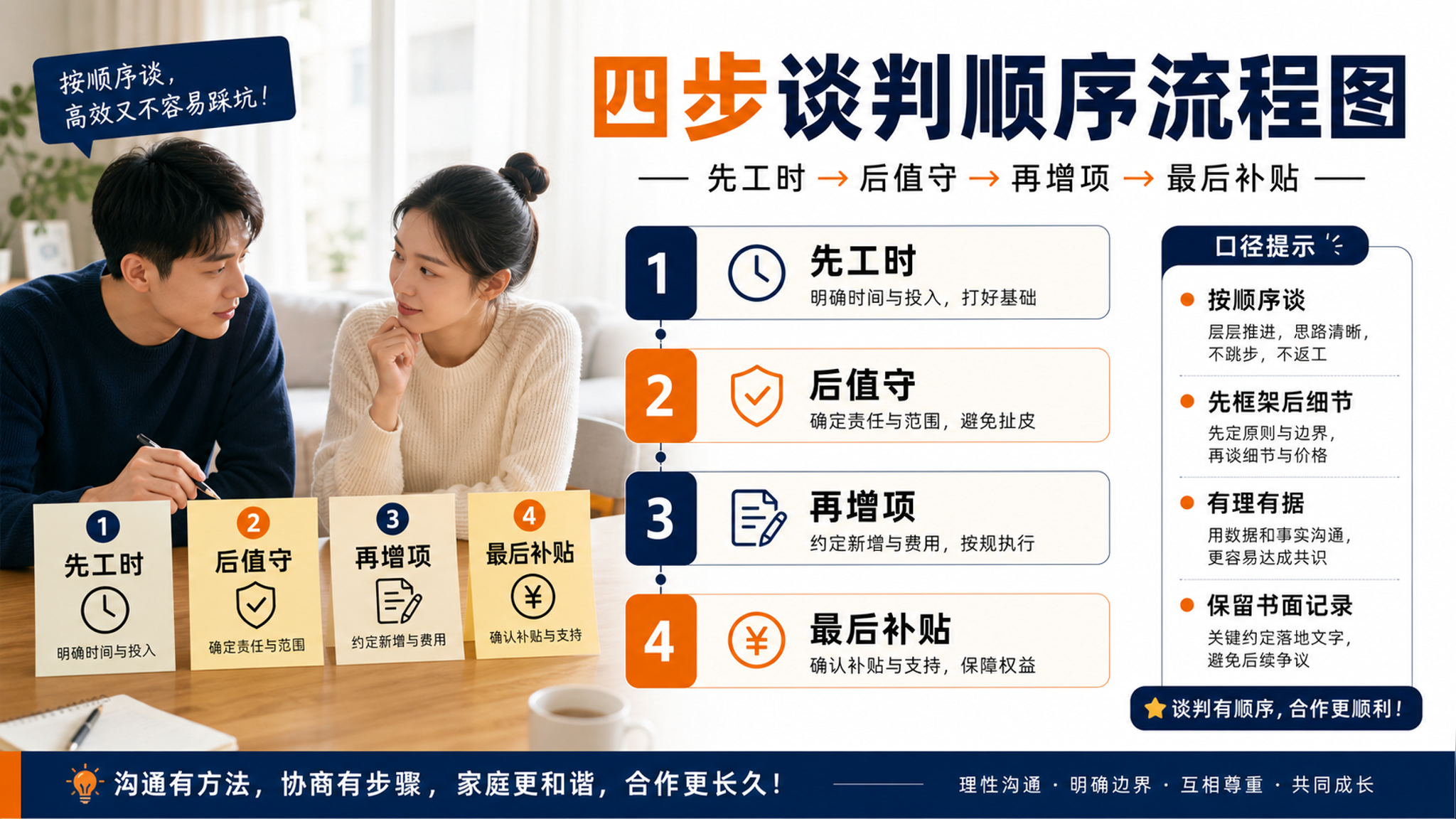 高温季别被口头加价牵着走：四步顺序把价格谈清楚