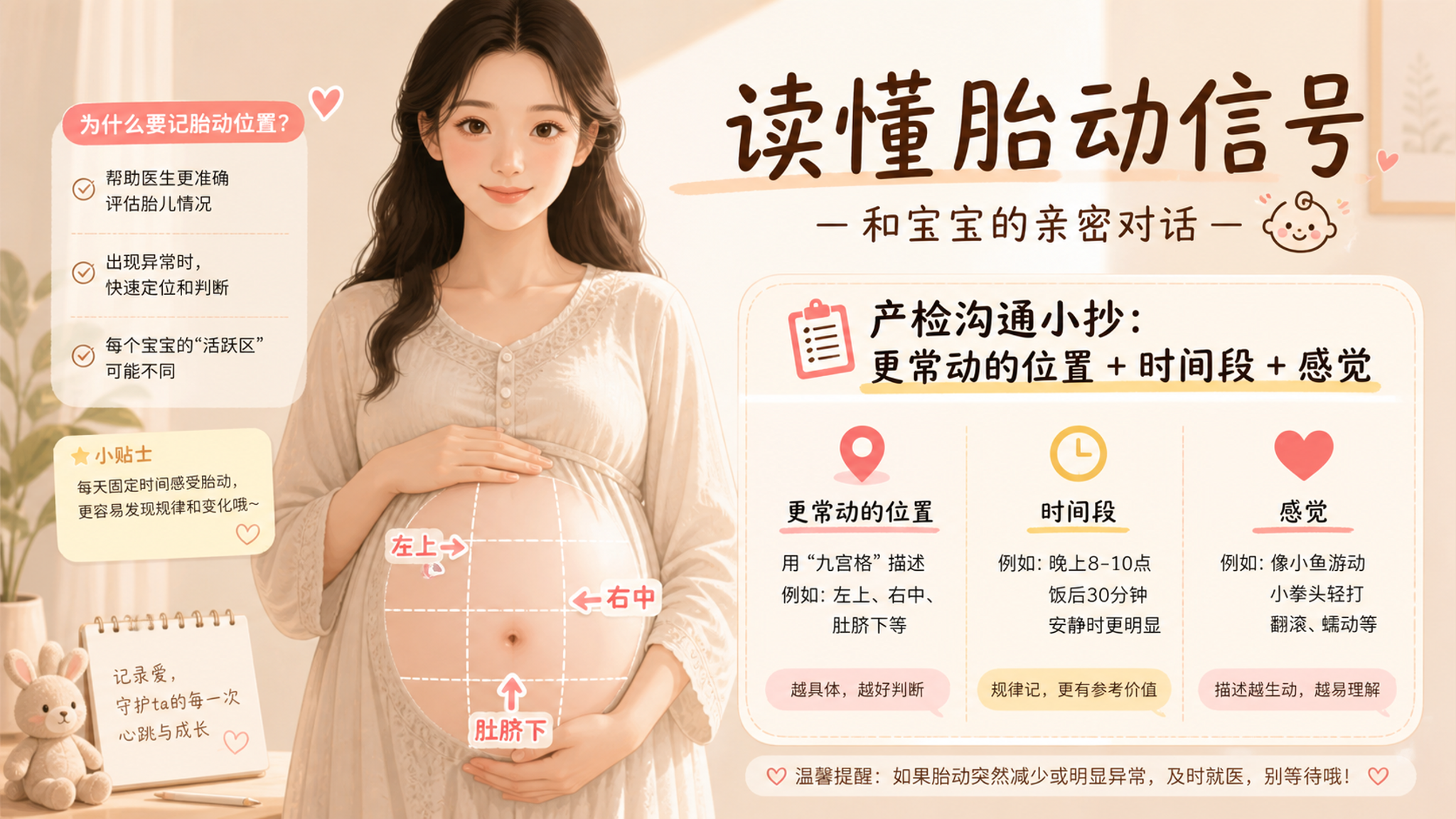 胎动总在左边鼓包？别急着自诊，先做一张宫内地图