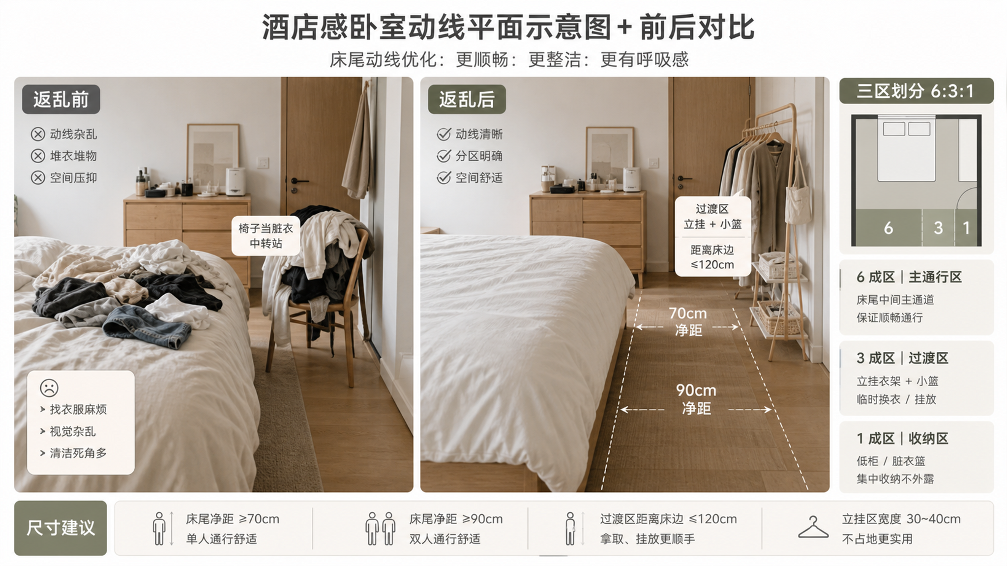 卧室越收拾越乱？不是你懒，是“床尾区”没分对