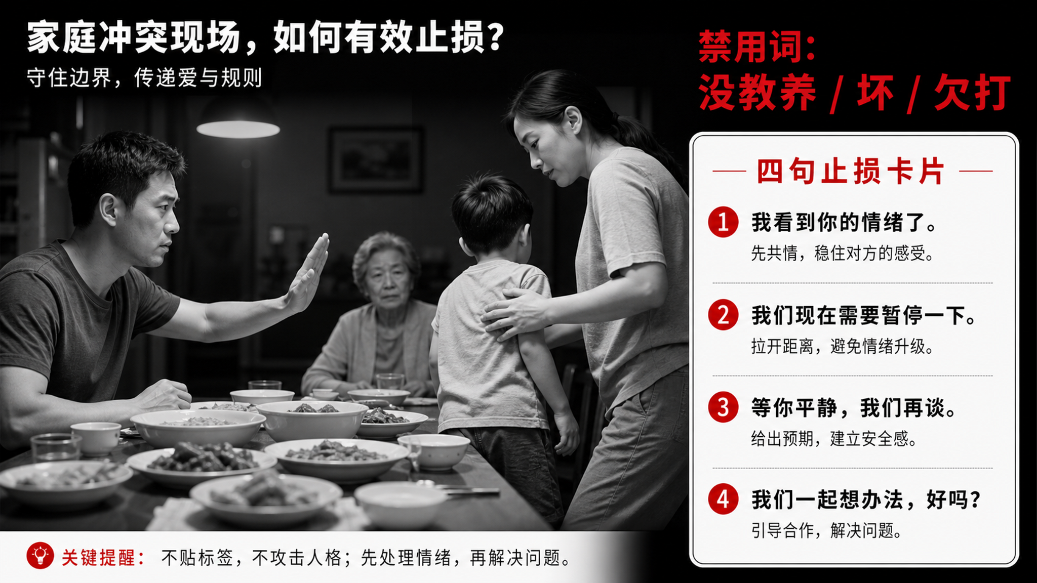 长辈说“没教养”时，3步把羞辱翻译成规则