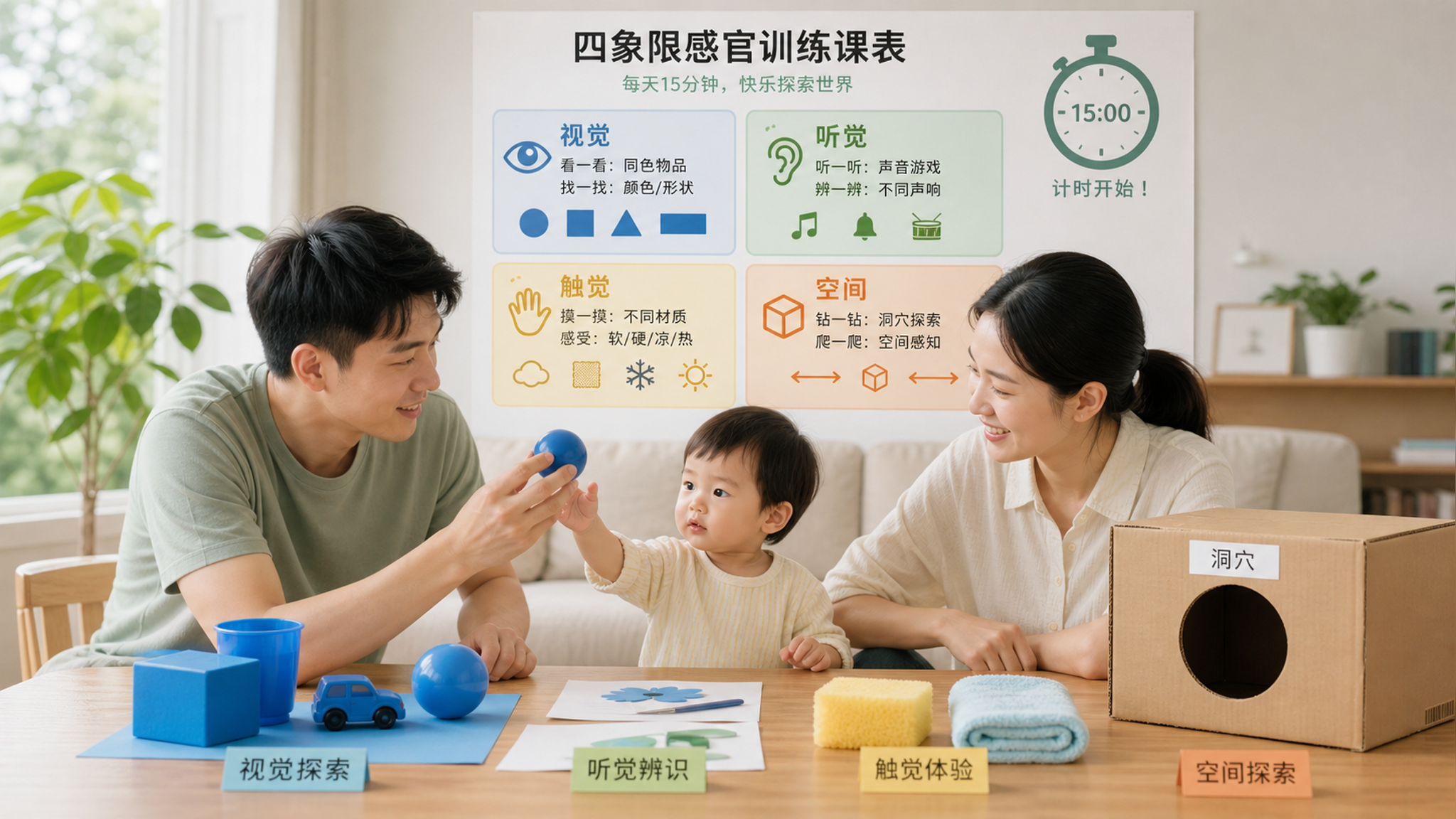 不用报班：15分钟四感轮换，让孩子专注变长