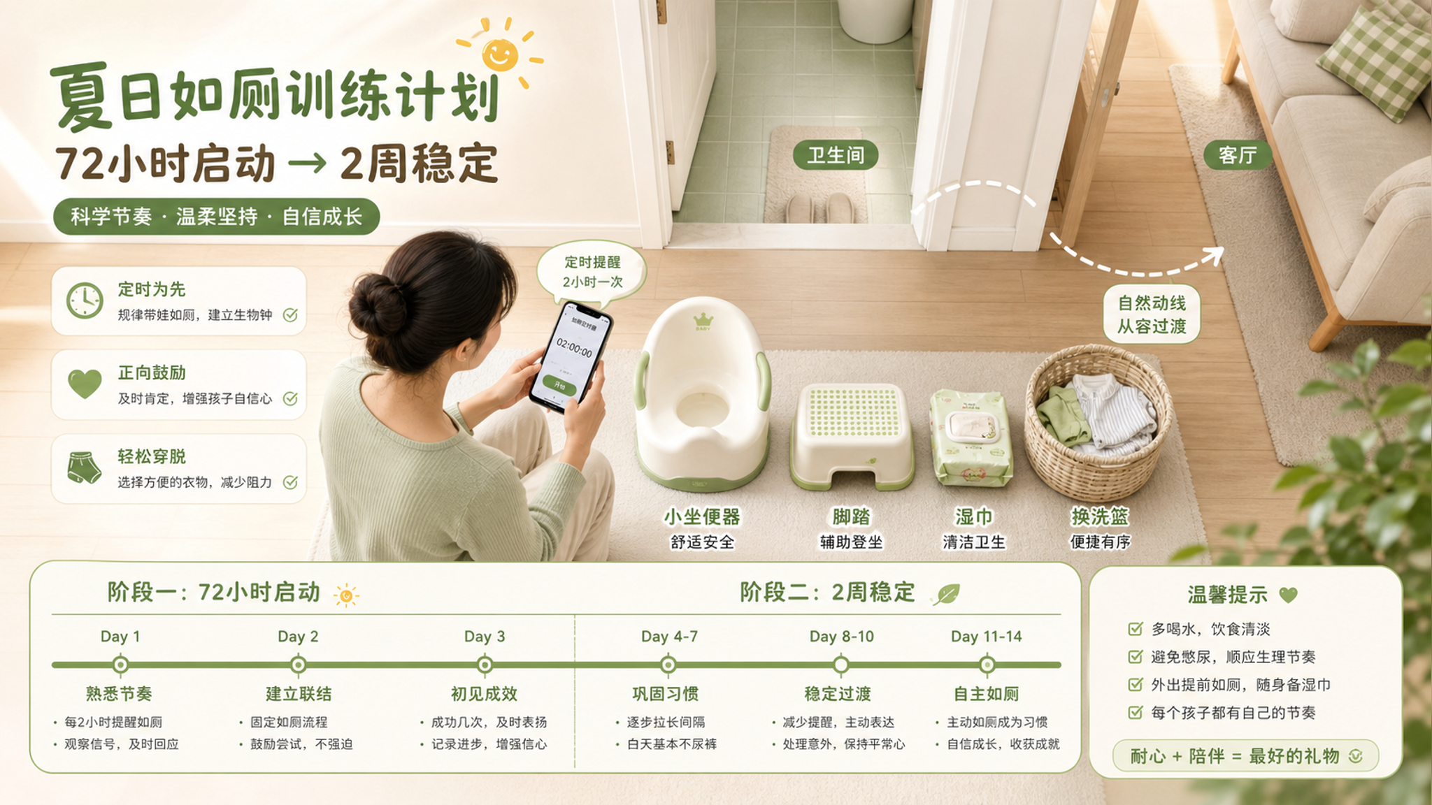 别用糖换坐盆：夏天72小时启动脱尿不湿