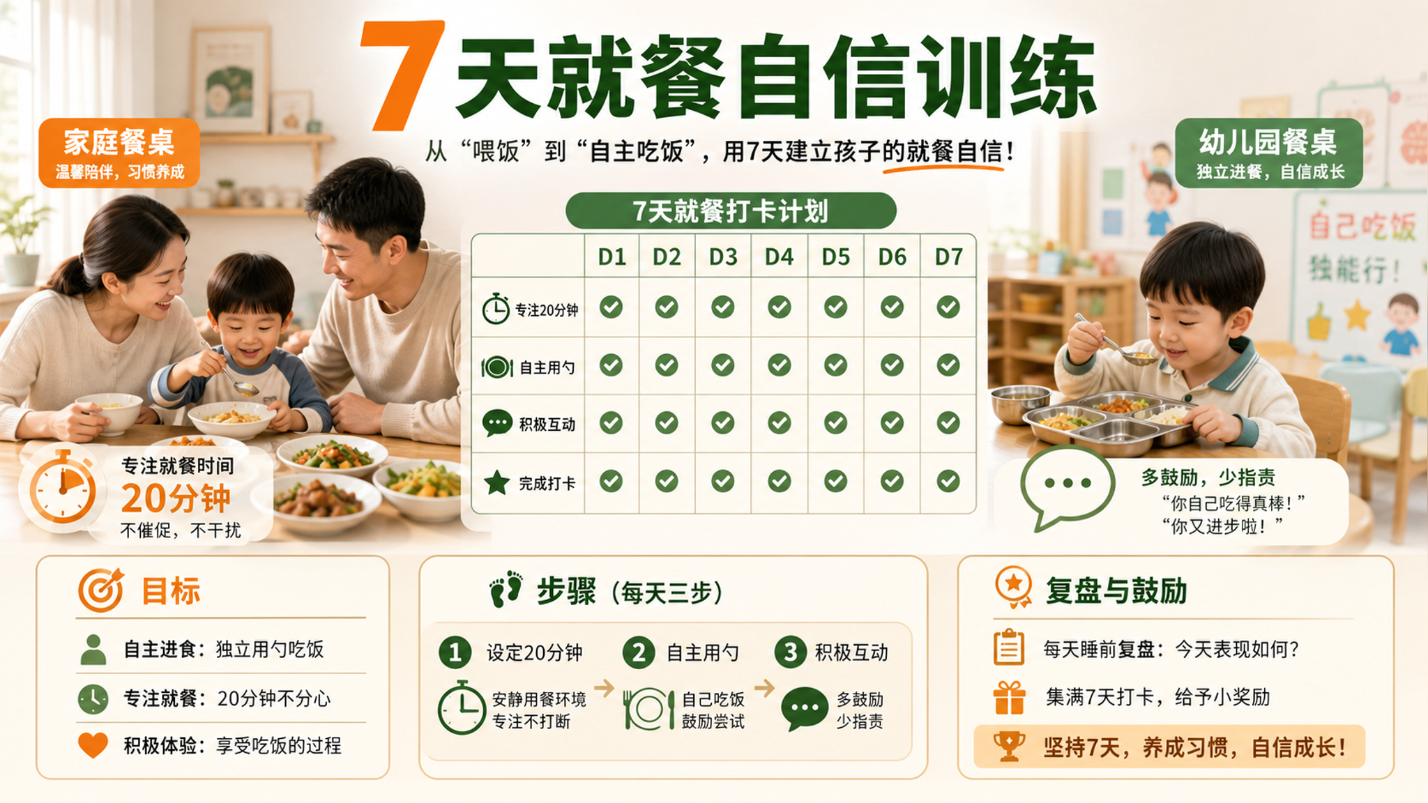 入园吃不饱别急加餐：先练就餐自信
