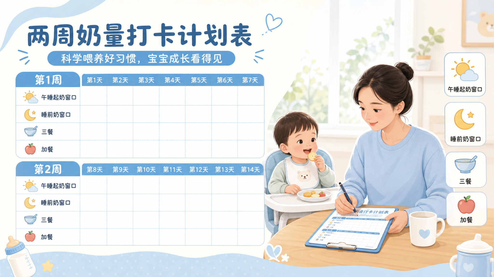 返工入托前，两周把奶量降到早晚两次更稳