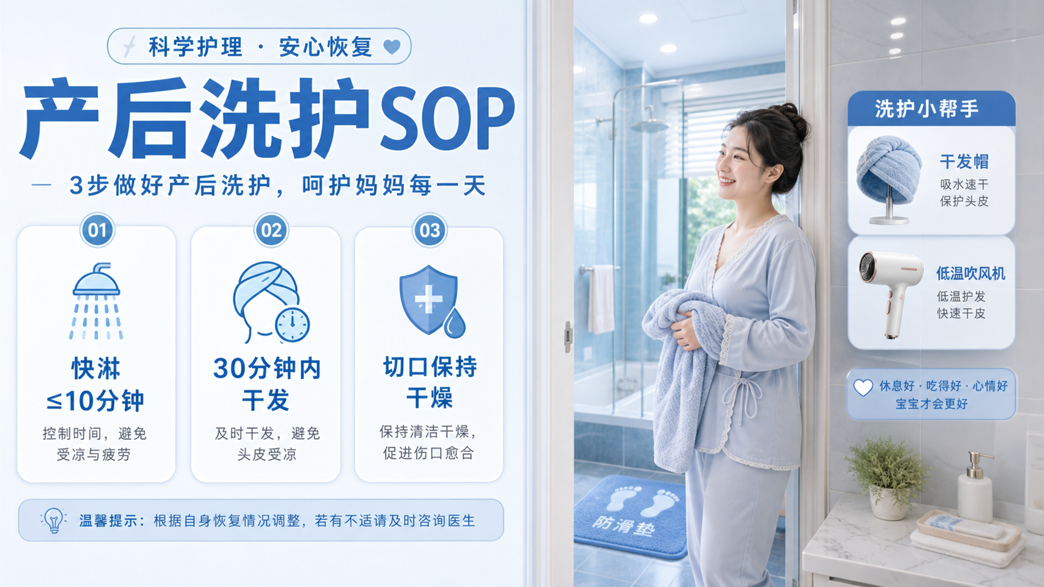 产后天热到底能不能洗？这套SOP比“禁洗”更保命