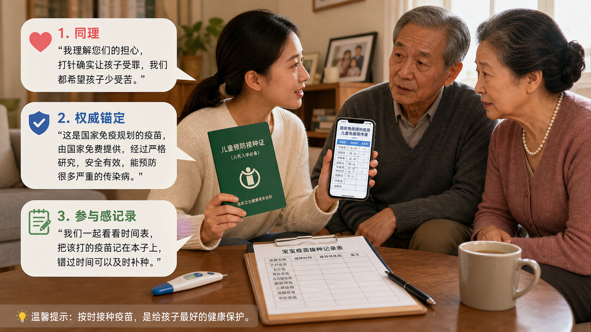 别再为打疫苗吵翻：三段式沟通让长辈闭麦