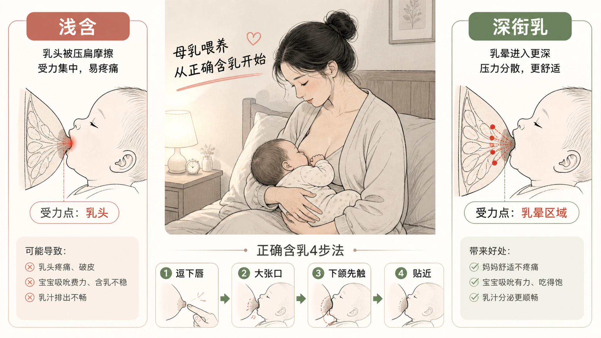 每喂一口都像上刑？把“浅含刺痛”改成深衔乳