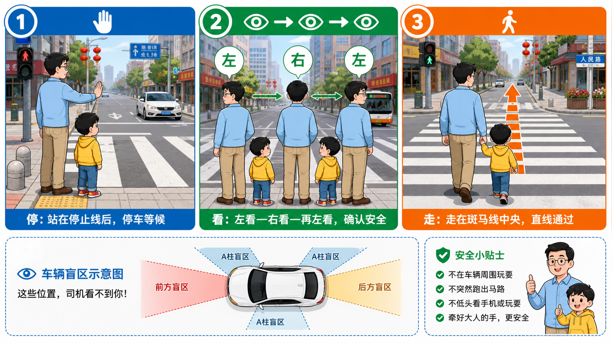 过马路牵手还不够：3-6岁最该练的保命SOP