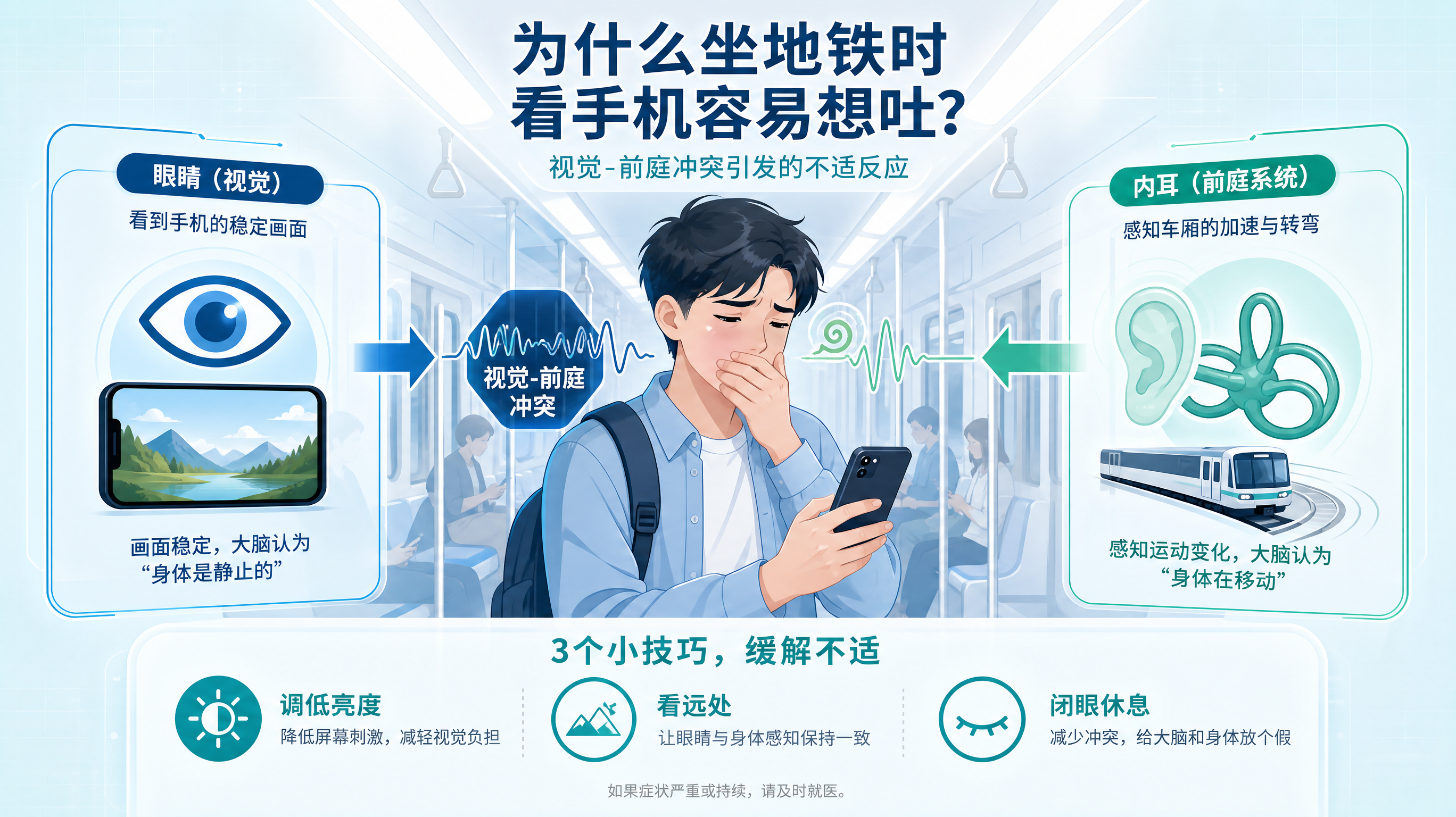 坐车刷手机越刷越想吐？其实是大脑在打架