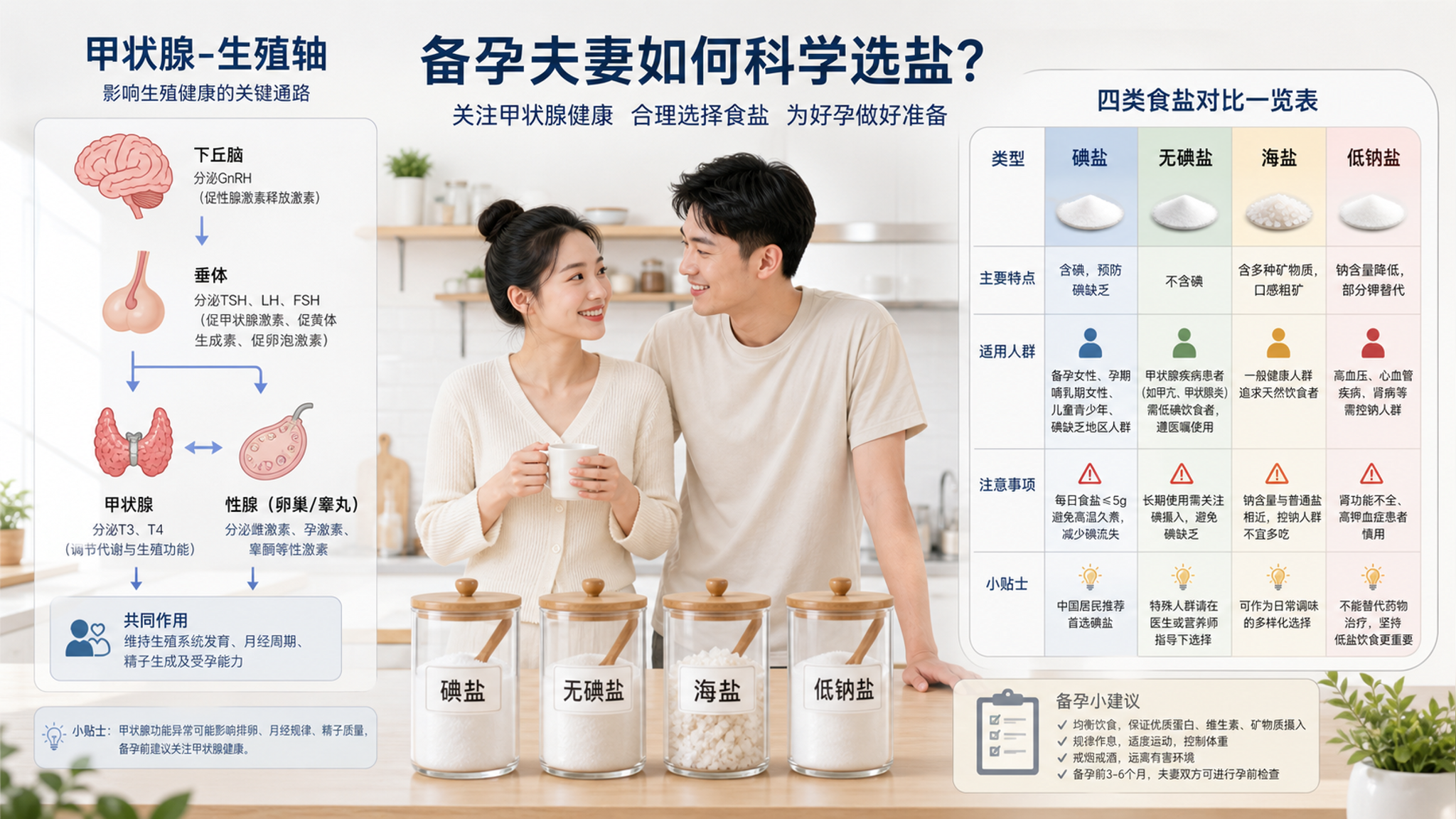 别被无碘盐带节奏，备孕用盐一张卡搞定