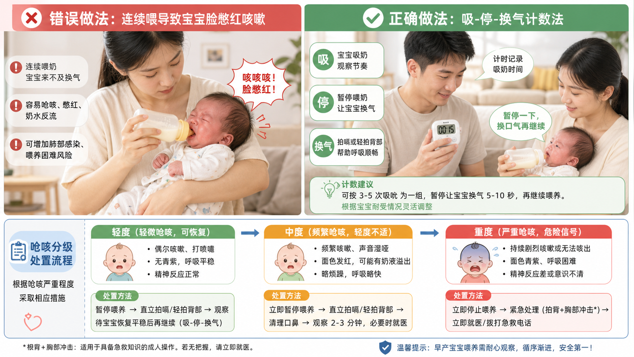 早产儿夏天吃奶总呛？按这套分级处理更安全