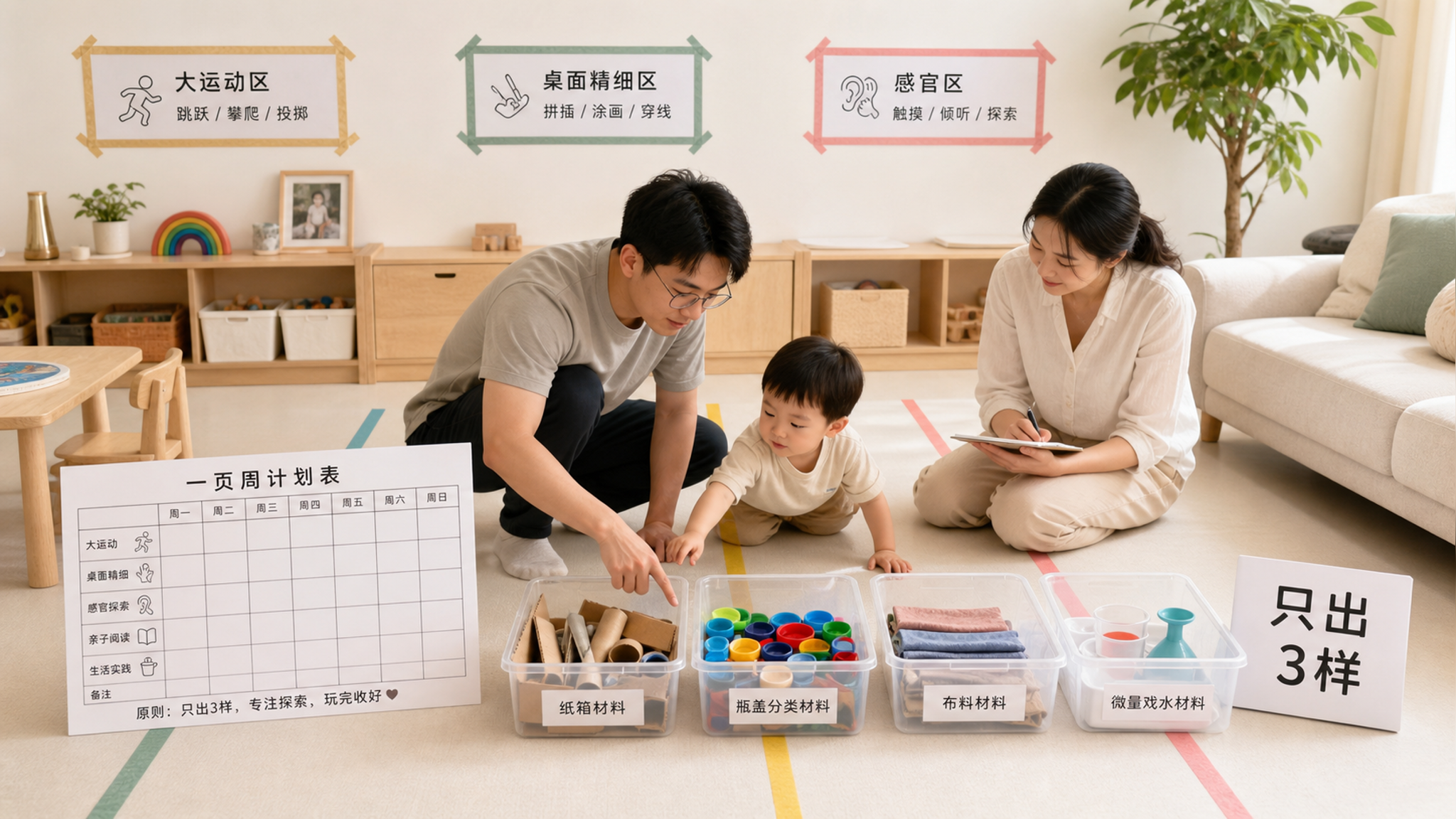 别再靠视频哄娃了：20分钟家庭共玩系统（附周计划）
