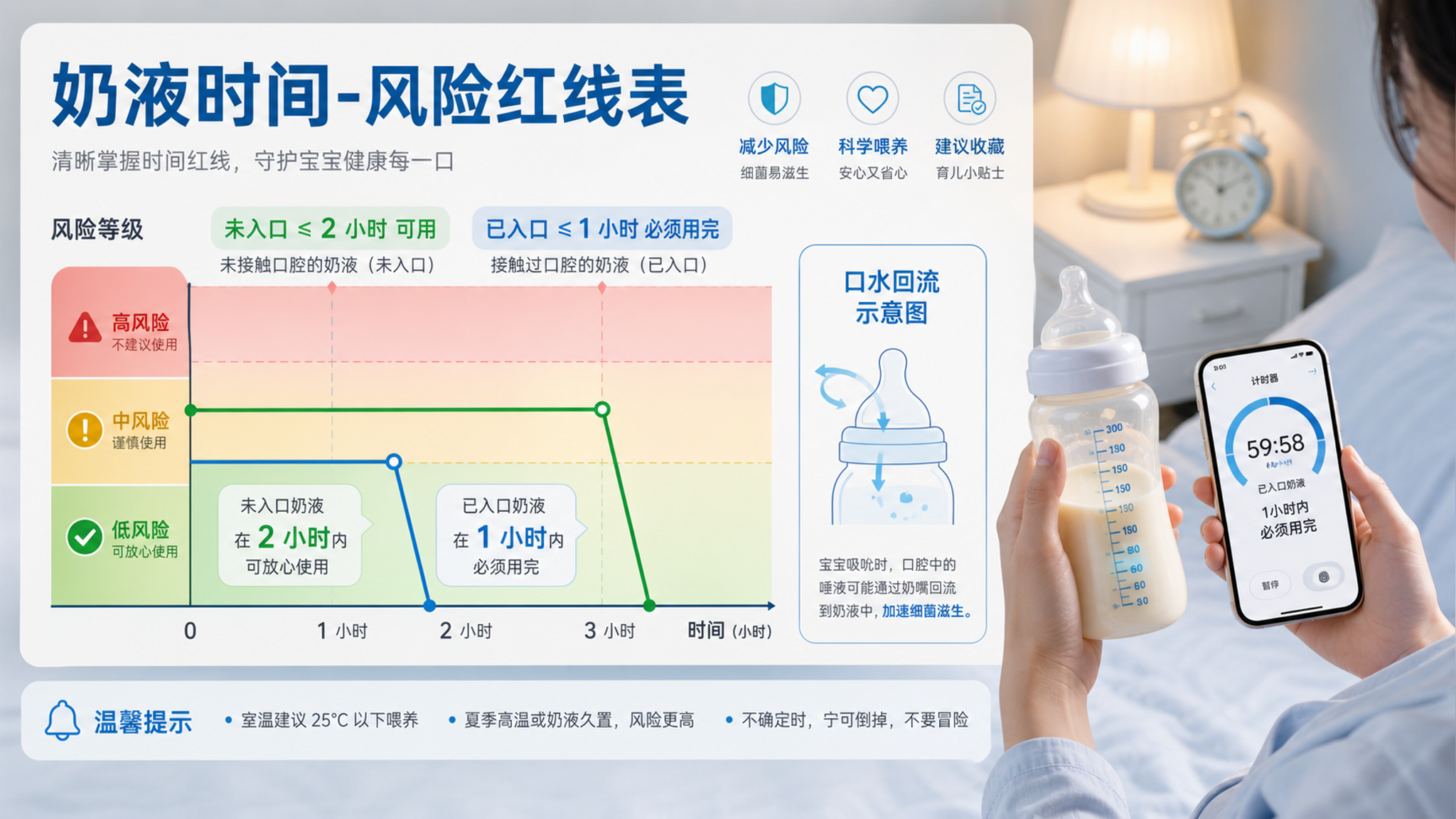 夏天剩奶别再热一热：新生儿丢弃红线看这张