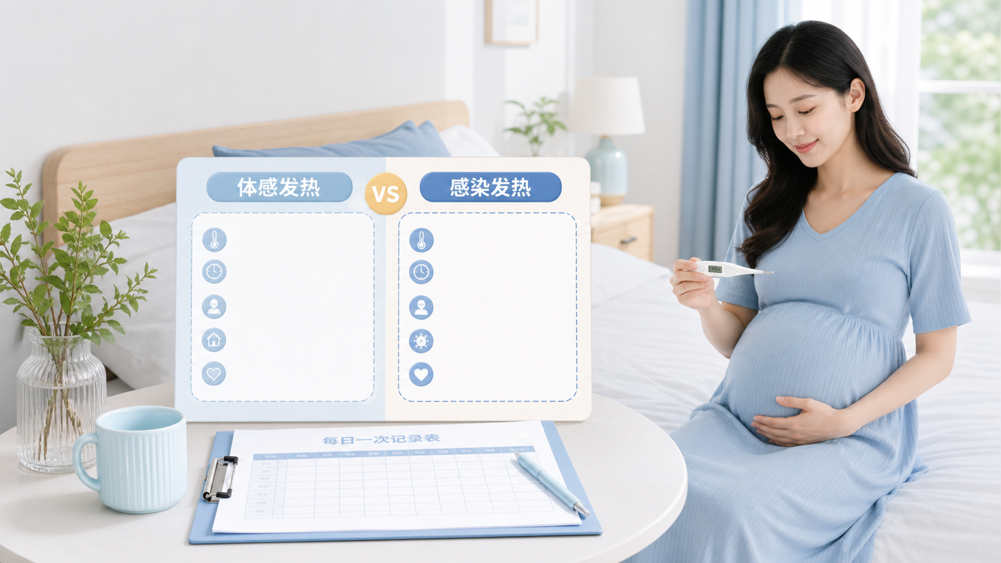 孕早期热到心慌正常吗？一次测温+3步降温和就医红线