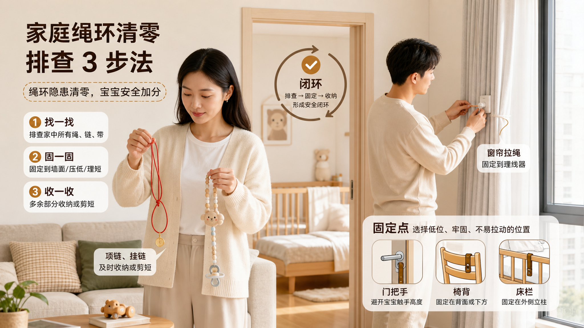 勒住孩子的不是力气，是“勾住那一下”：家中绳环清零清单