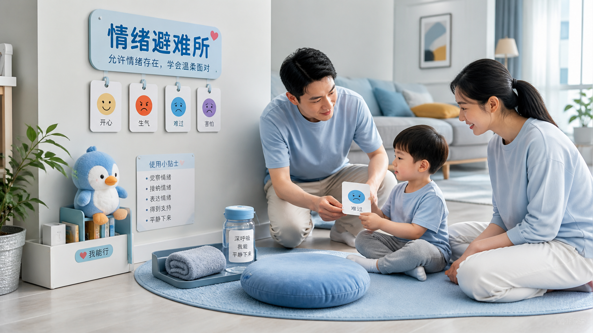 孩子一哭长辈就拆台？用“避难所+规矩纸”稳住全家