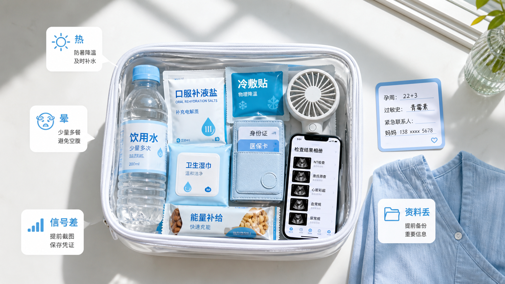 盛夏孕晚期产检别硬扛：一份生存包稳住胎动焦虑