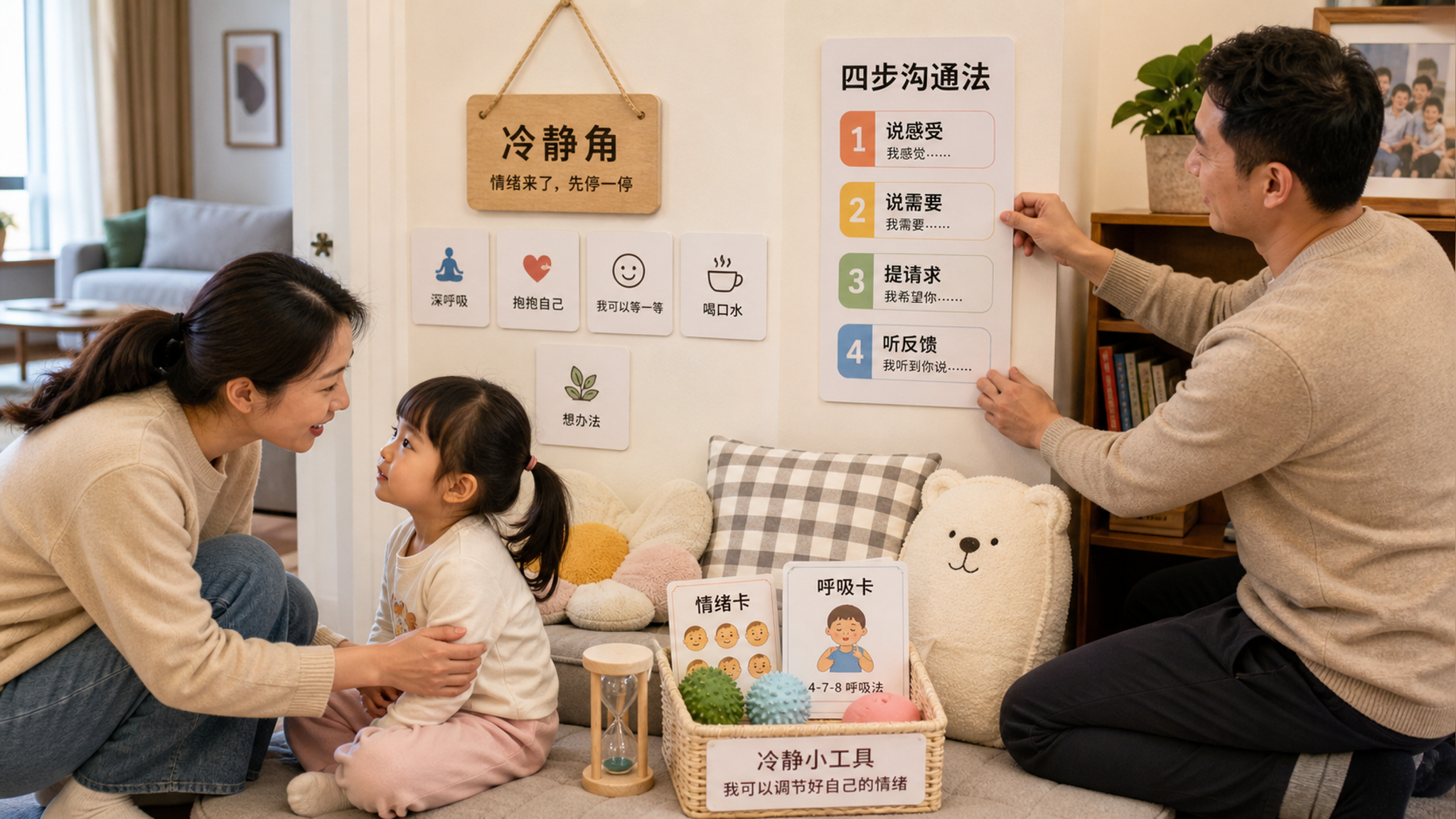 孩子犯错别急着骂：四步法+冷静角，10分钟止哭修复
