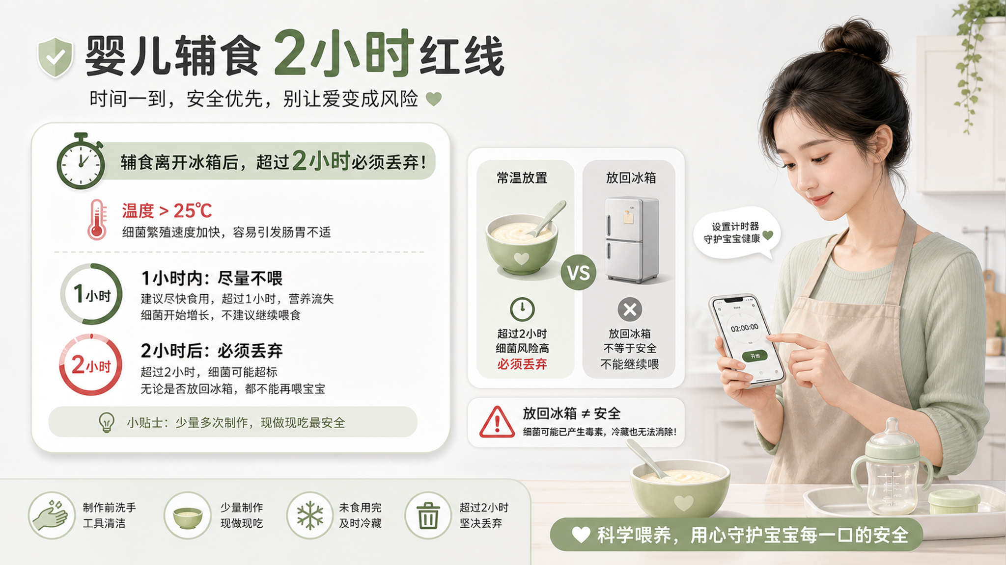 婴儿米糊常温多久必须丢？记住2小时红线