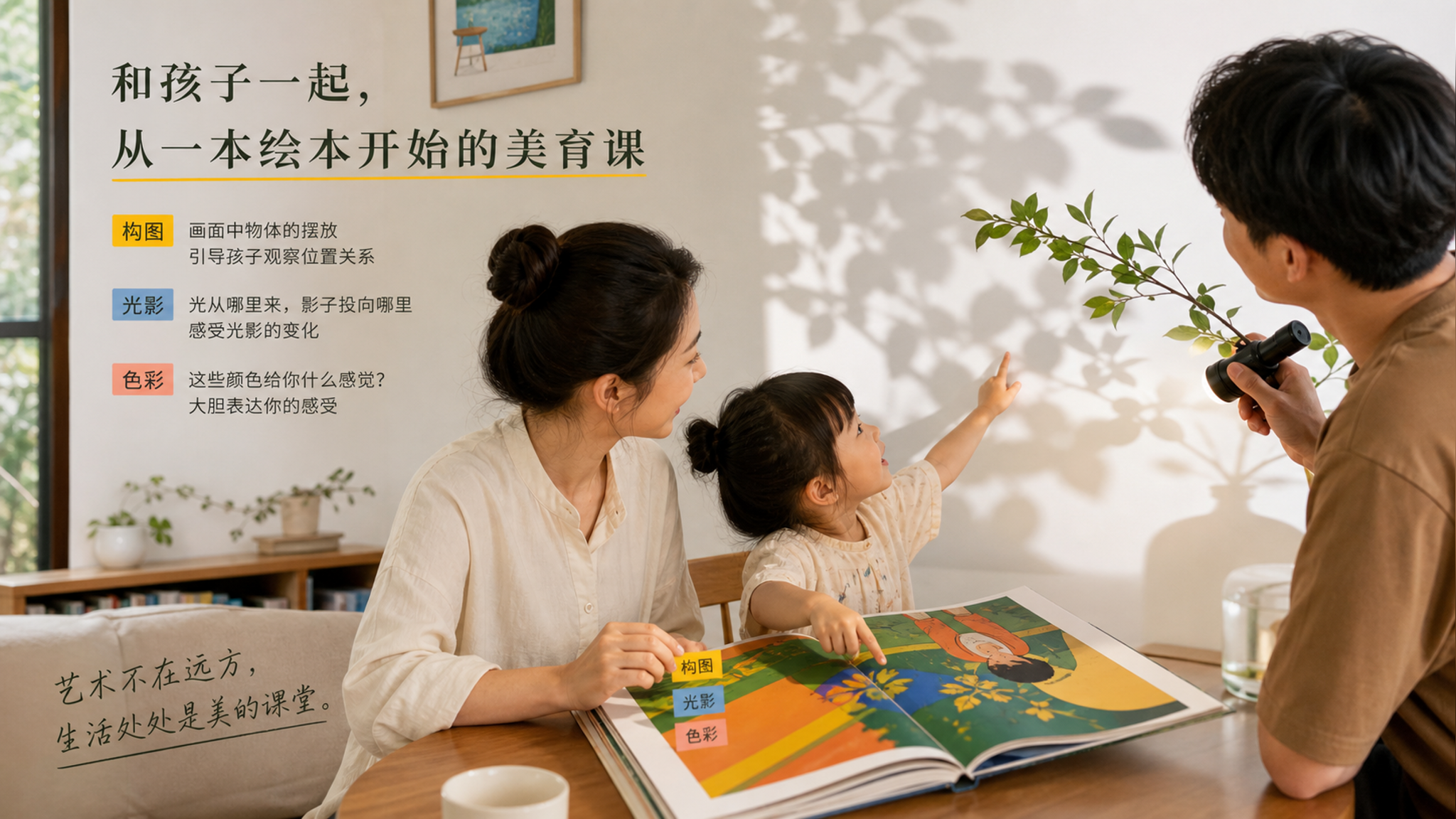 孩子只会说“漂亮”？用3步把绘本读出审美和表达力