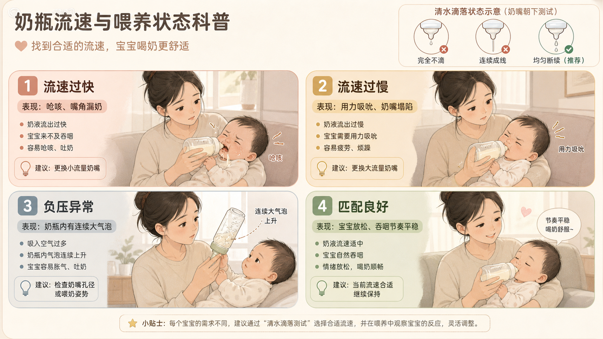 奶嘴别按月龄买：1分钟自测流速快慢