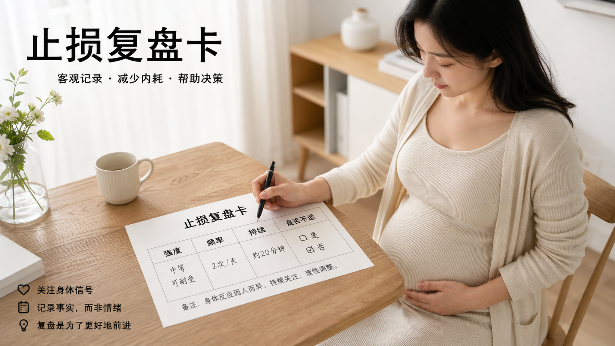 孕早期担心“我害了宝宝”？用强度×频率×持续止损自责