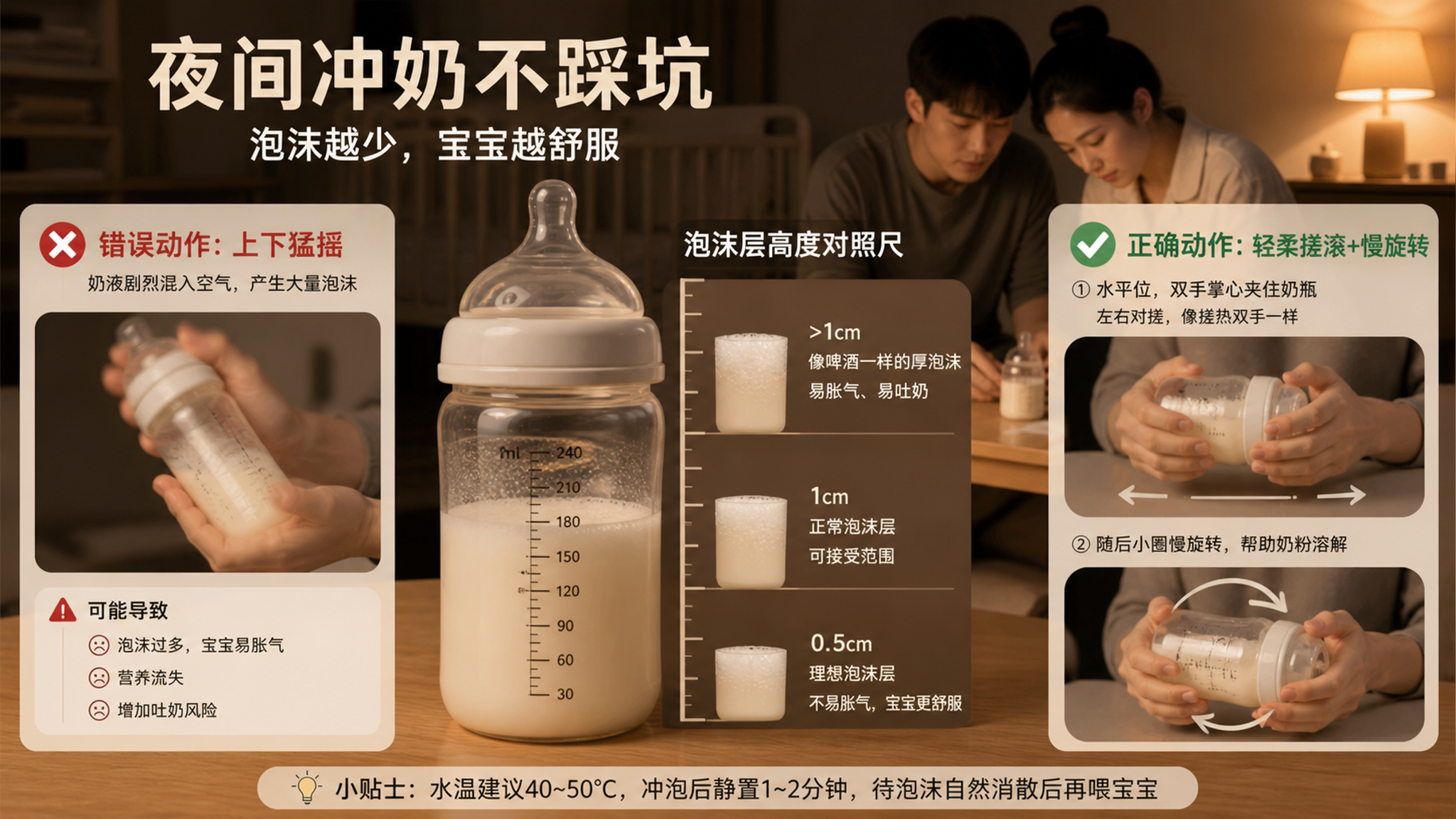冲奶起泡像啤酒？别上下摇：3步混匀+泡沫判定