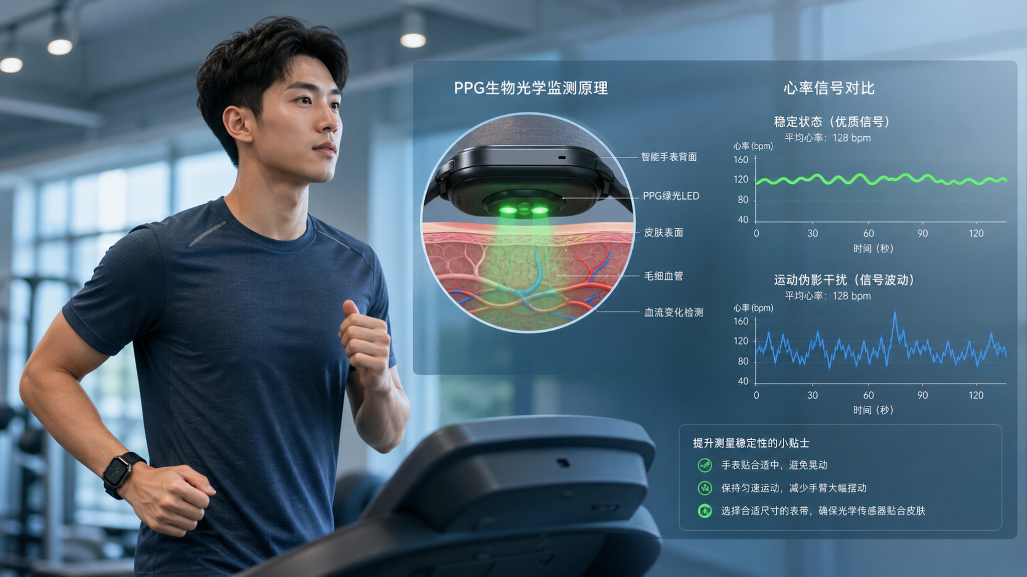 跑步心率乱飙到200？先查表带贴合和PPG光路