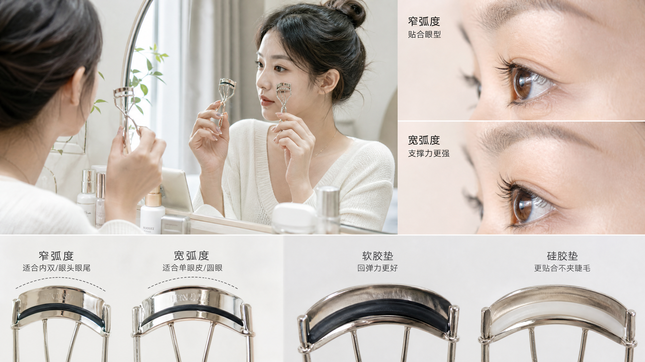 夹睫毛总夹到眼皮？多半是弧度选错了