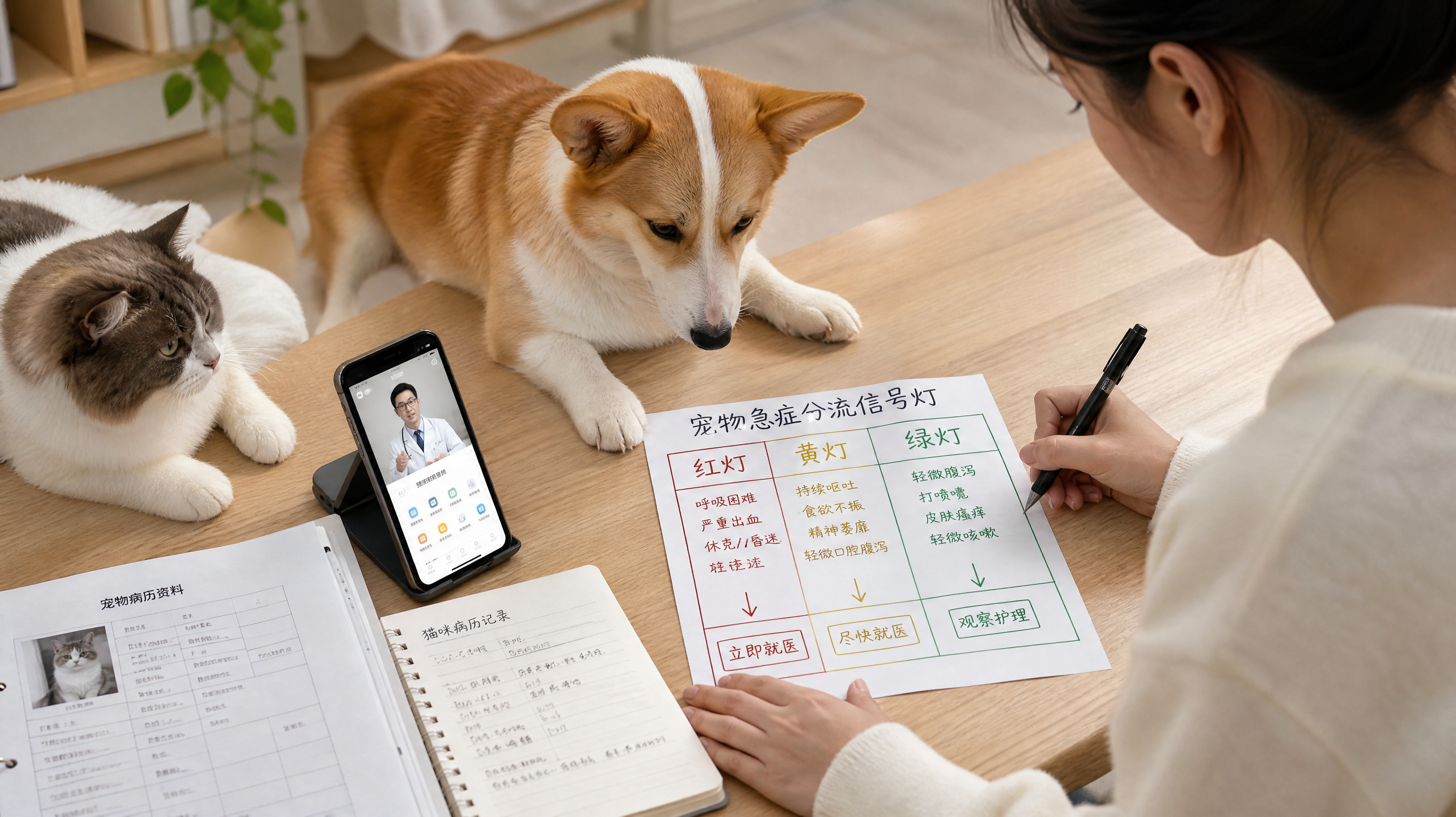 宠物线上续方红线：3分钟自查要不要急诊