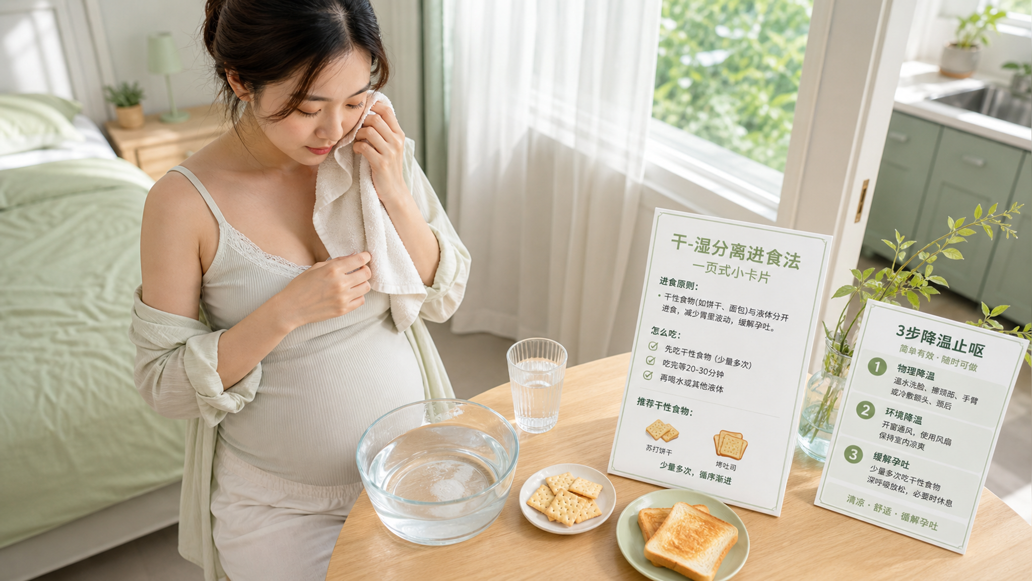 天气一闷就孕吐？保密期也能做的3步降温止呕法