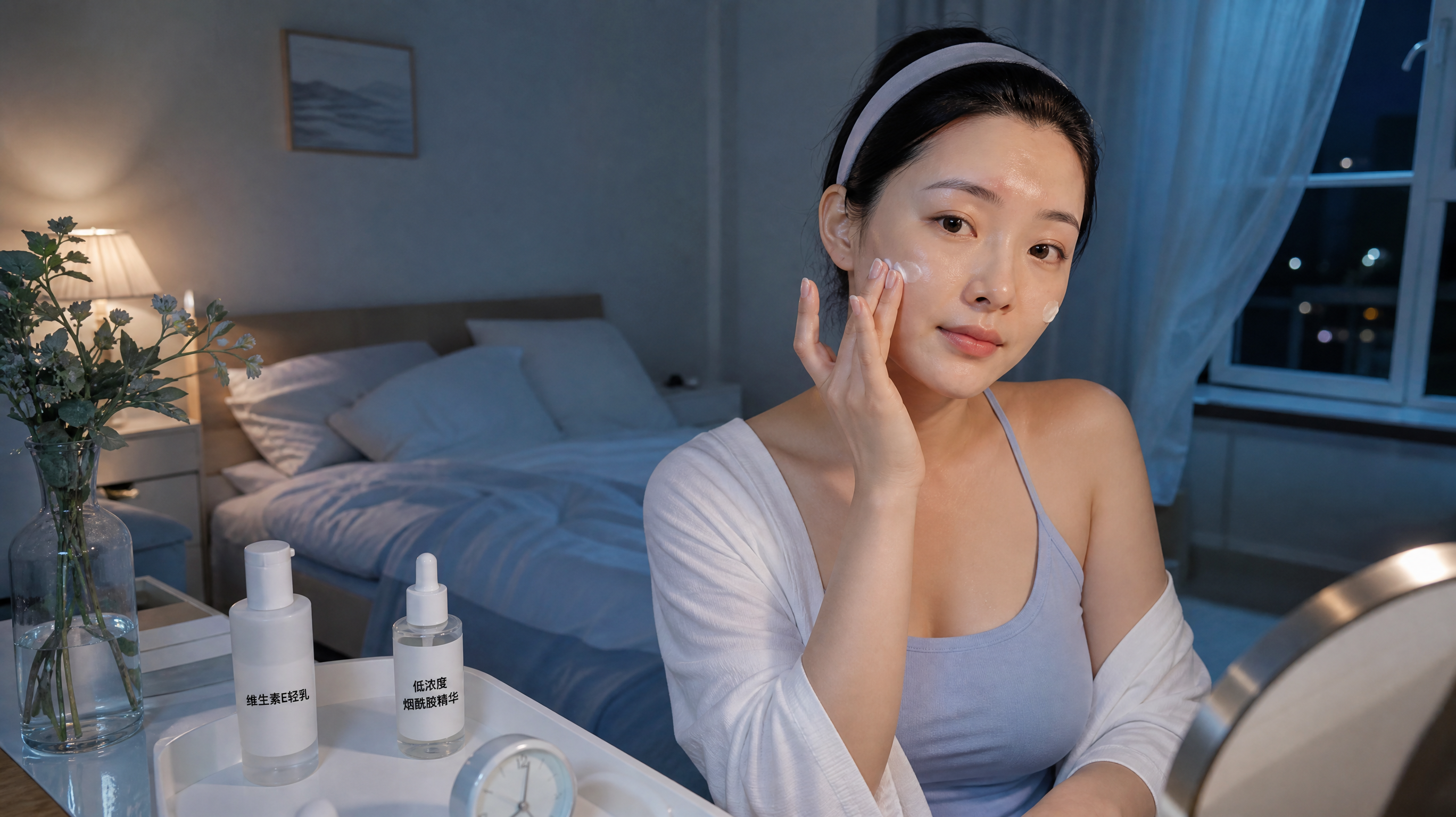 孕期夏夜脸上有“油味”？试试这套减法夜护