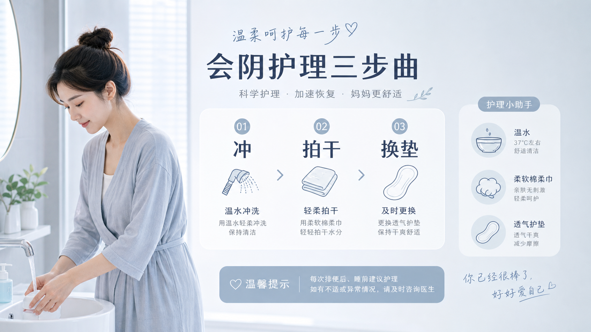 恶露期到底能不能洗？记住这套冲洗干燥SOP