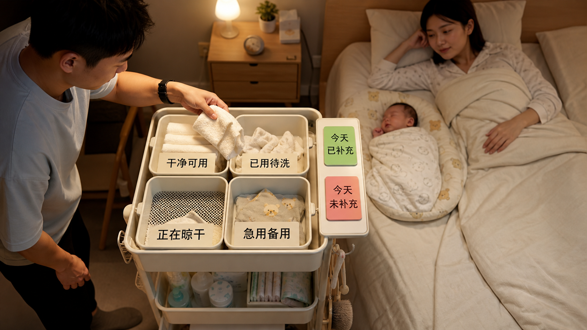 月子夜里别靠喊：一个无声交接台就够了